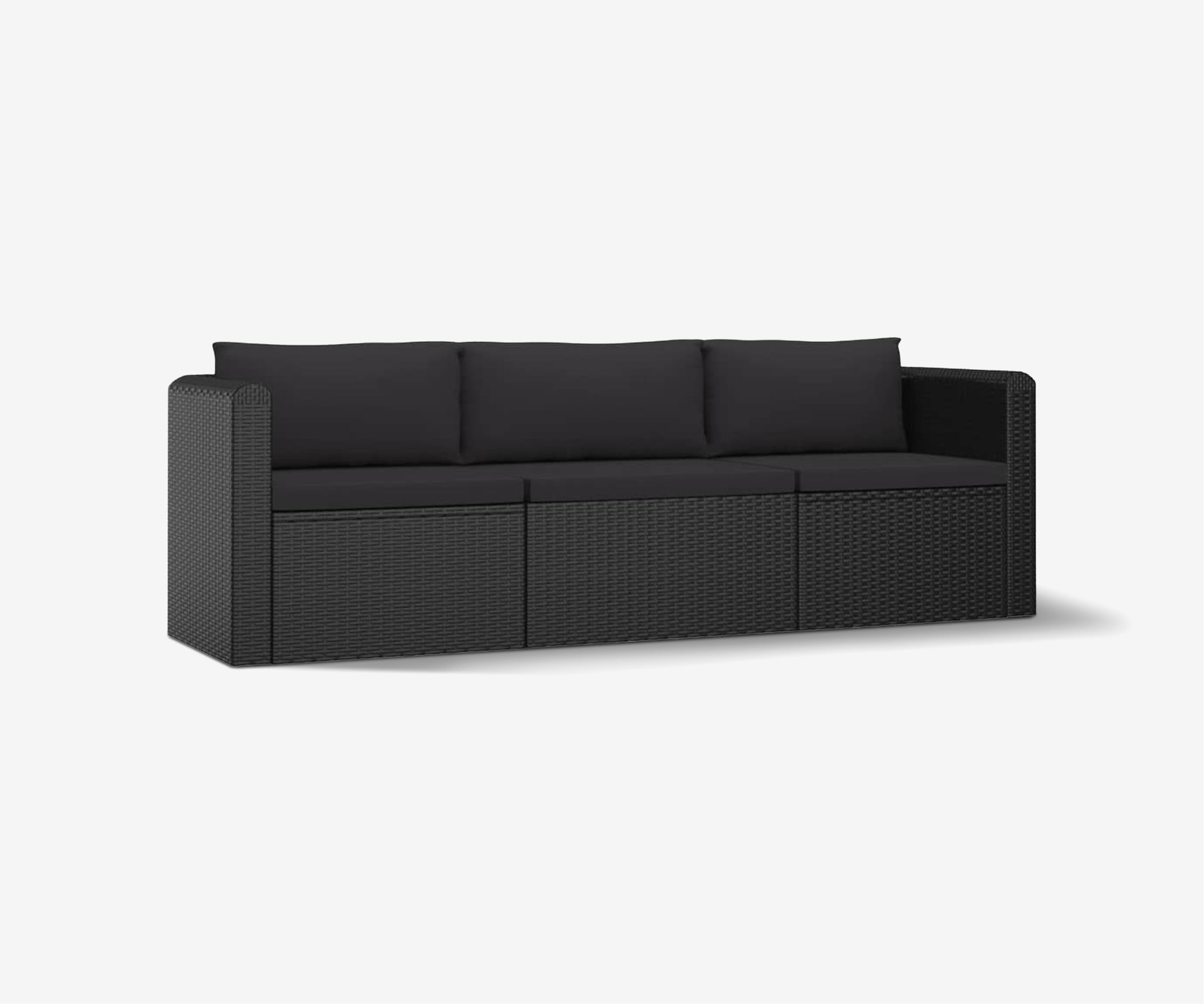 Black Rattan Patio Lounge Set - The Essential