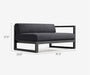 Aluminum Patio One-Arm Sofa - The Essential