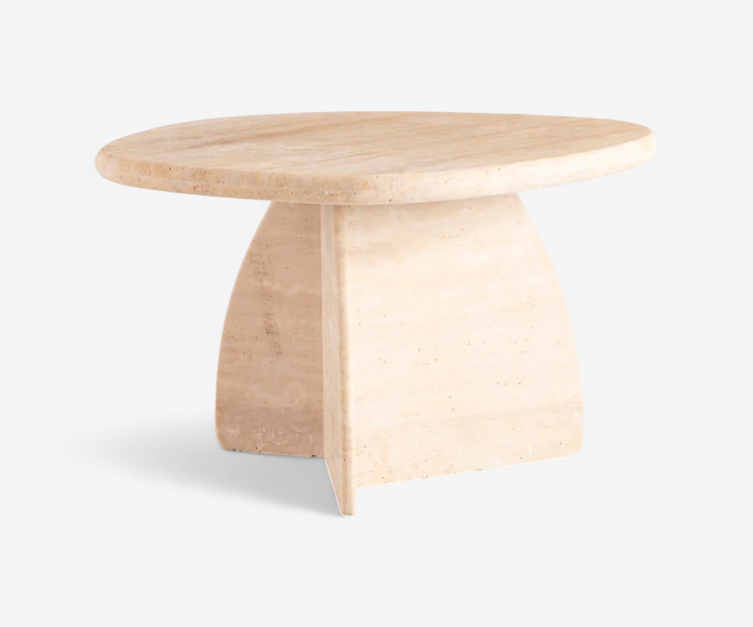 Arcus Travertine Side Table - The Essential
