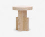 Pietra Travertine Side Table - The Essential