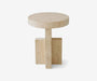 Pietra Travertine Side Table - The Essential