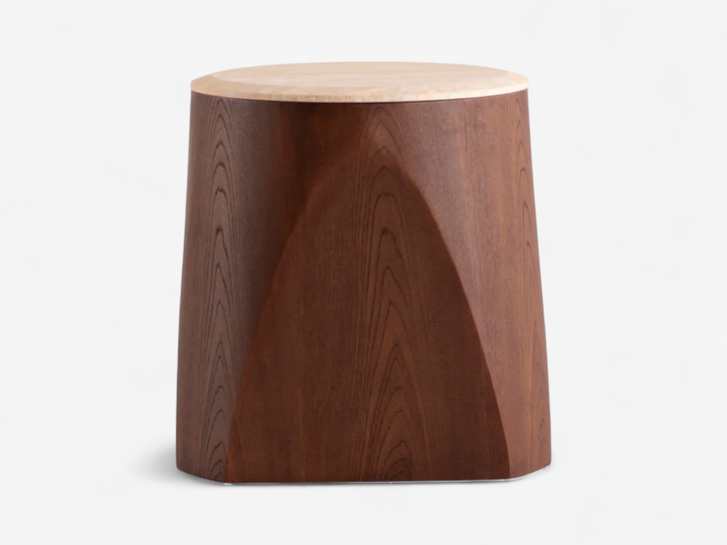 Sabbia Travertine Side Table - The Essential