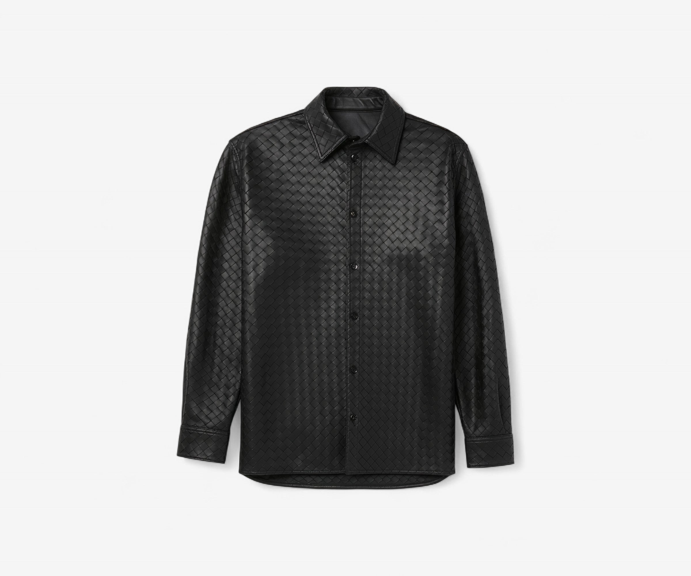 Woven Italian Leather Overshirt - The Essential