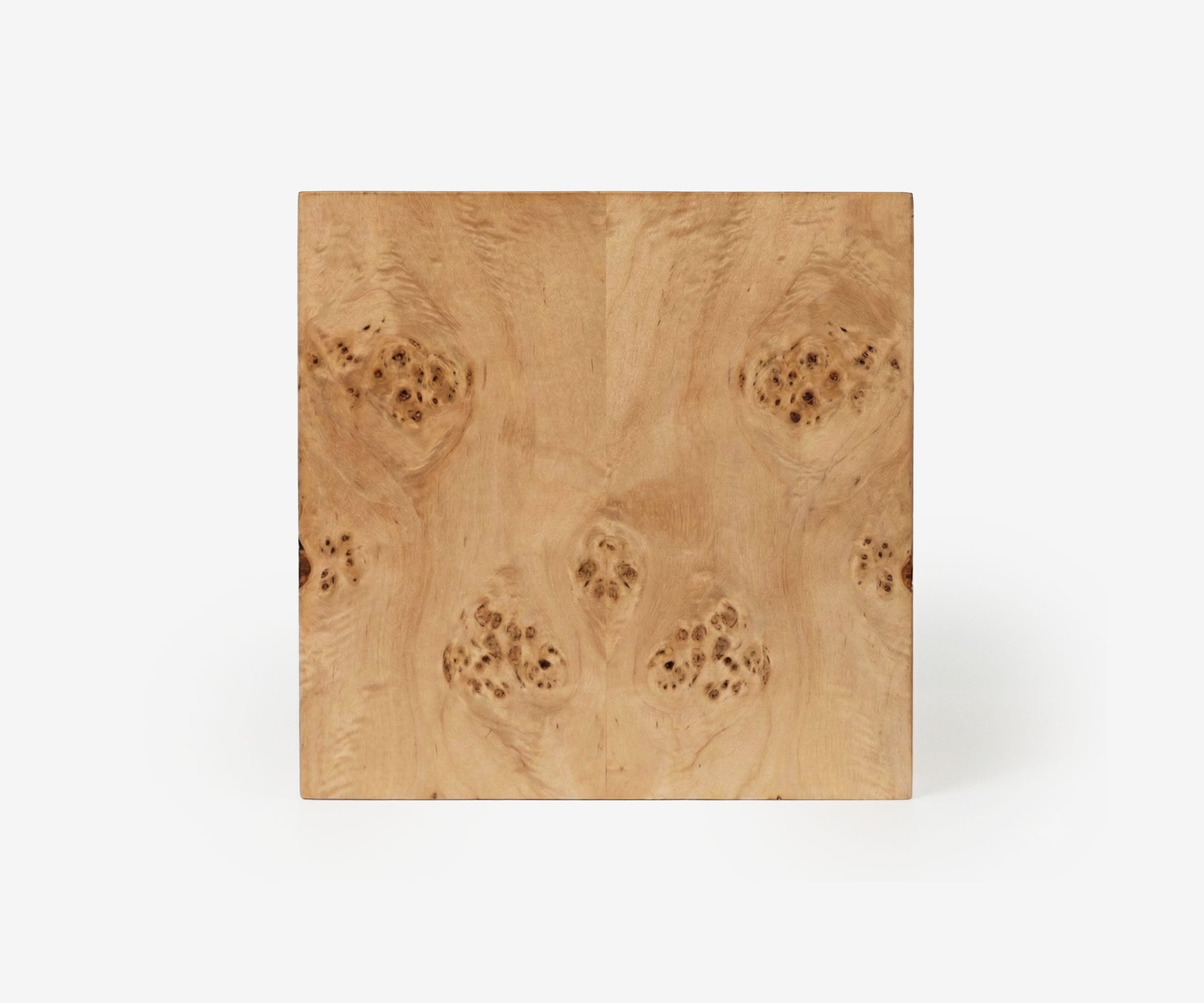 Fleming Burl Cube Side Table - The Essential 