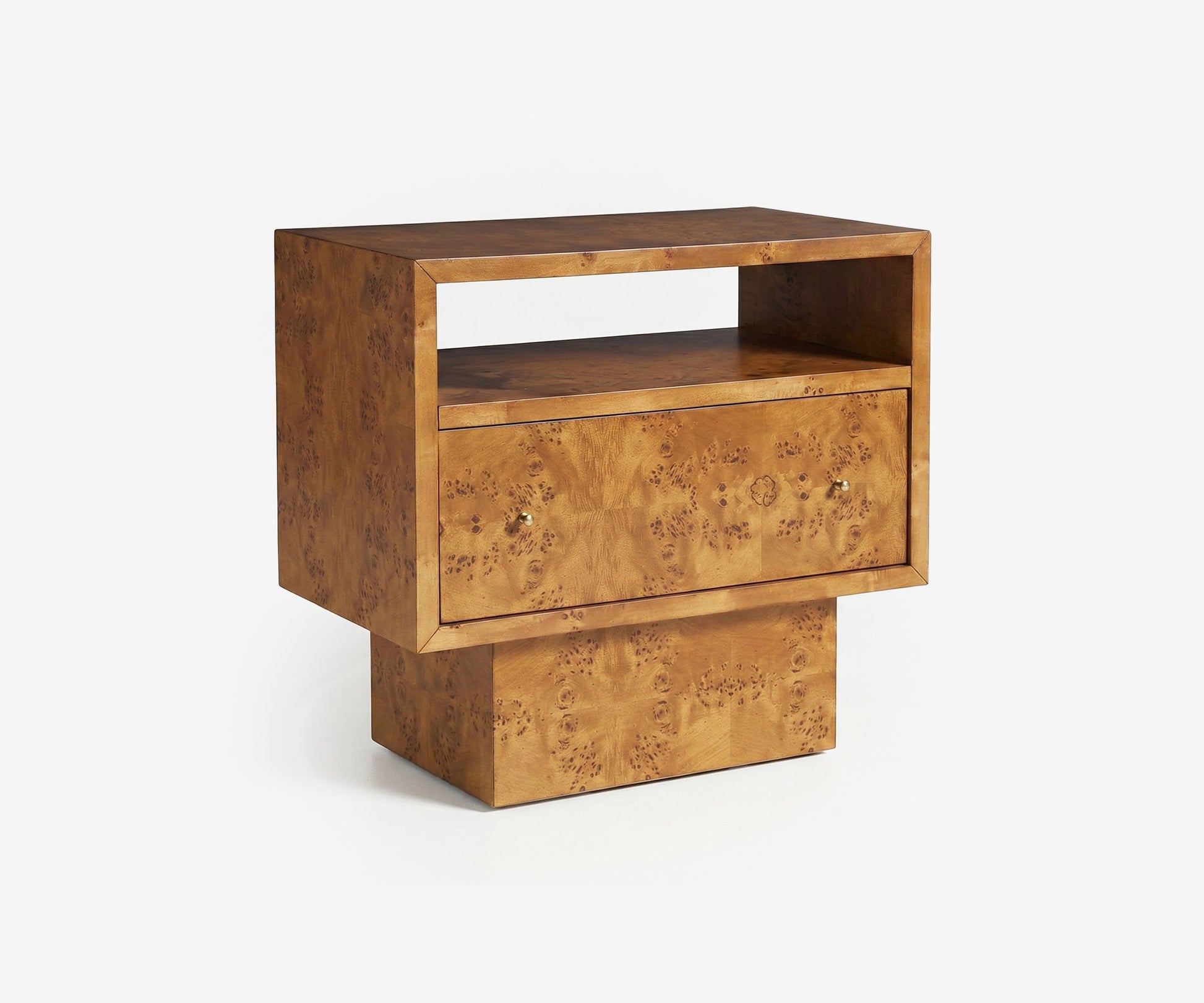Burl Block Nightstand - The Essential 