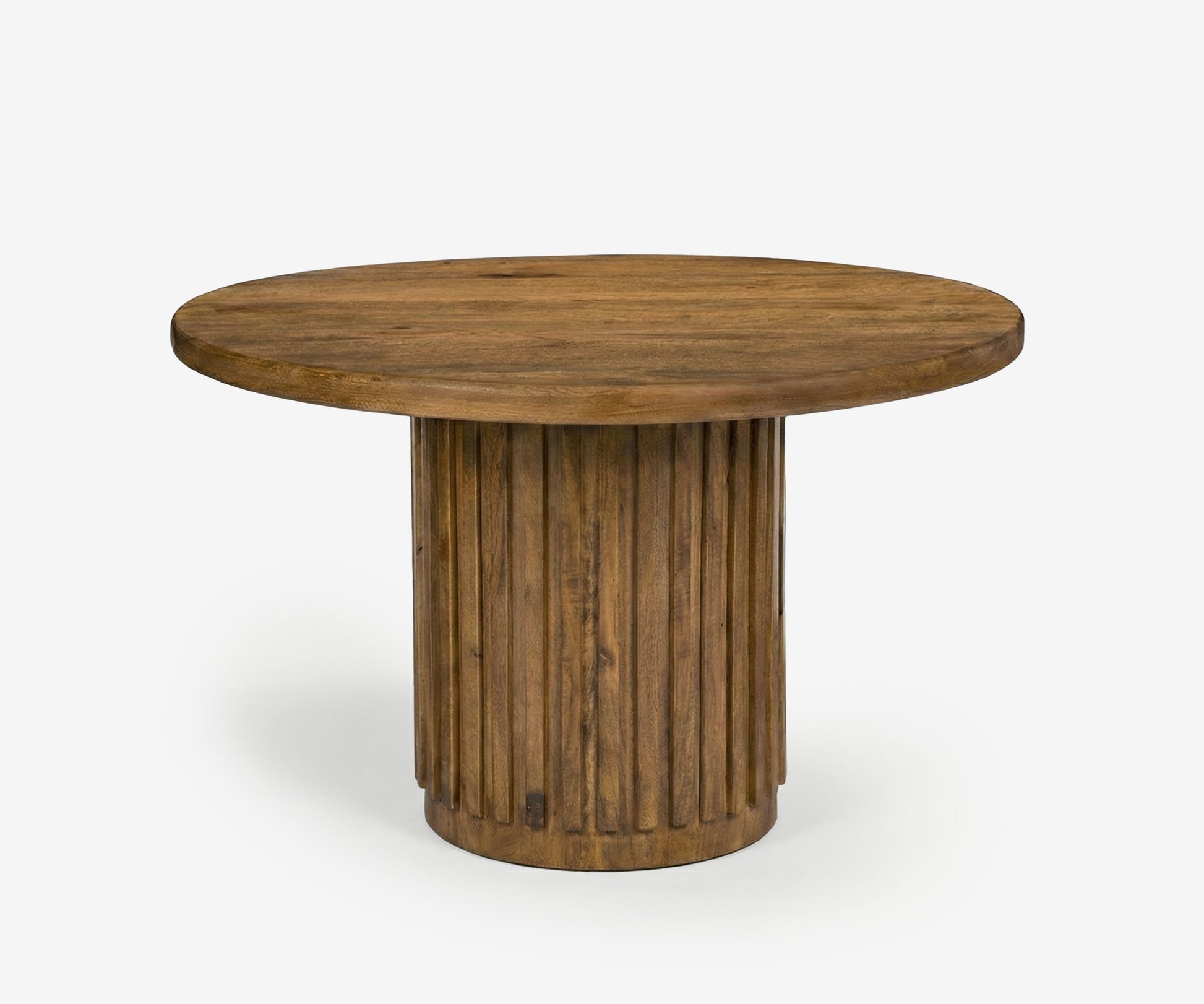 Petra Fluted Pedestal Dining Table - The Essential 
