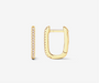 Pavé Elongated Hoop Earrings - The Essential 