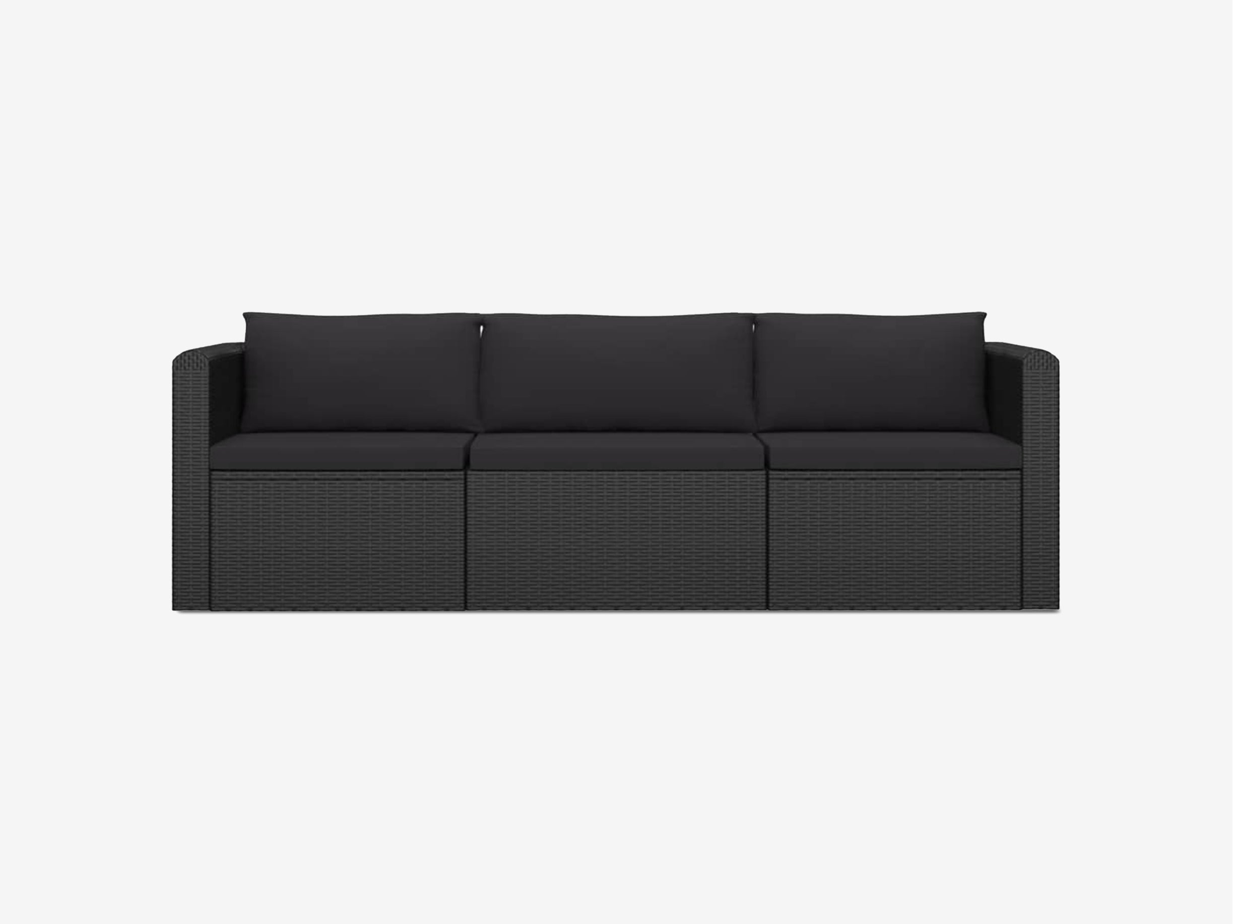 Black Rattan Patio Lounge Set - The Essential 
