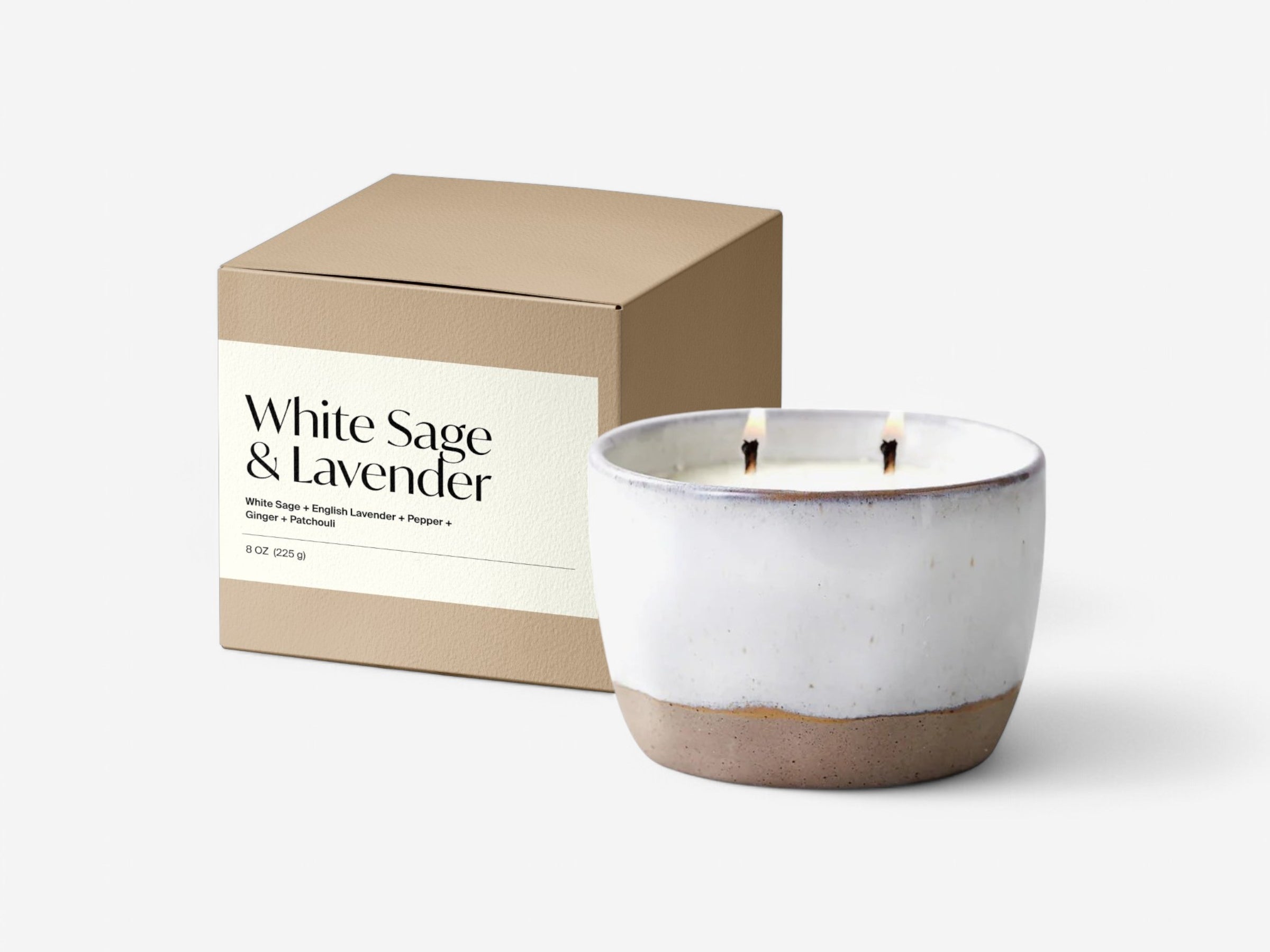 White Sage & Lavender Soy Candle - The Essential 