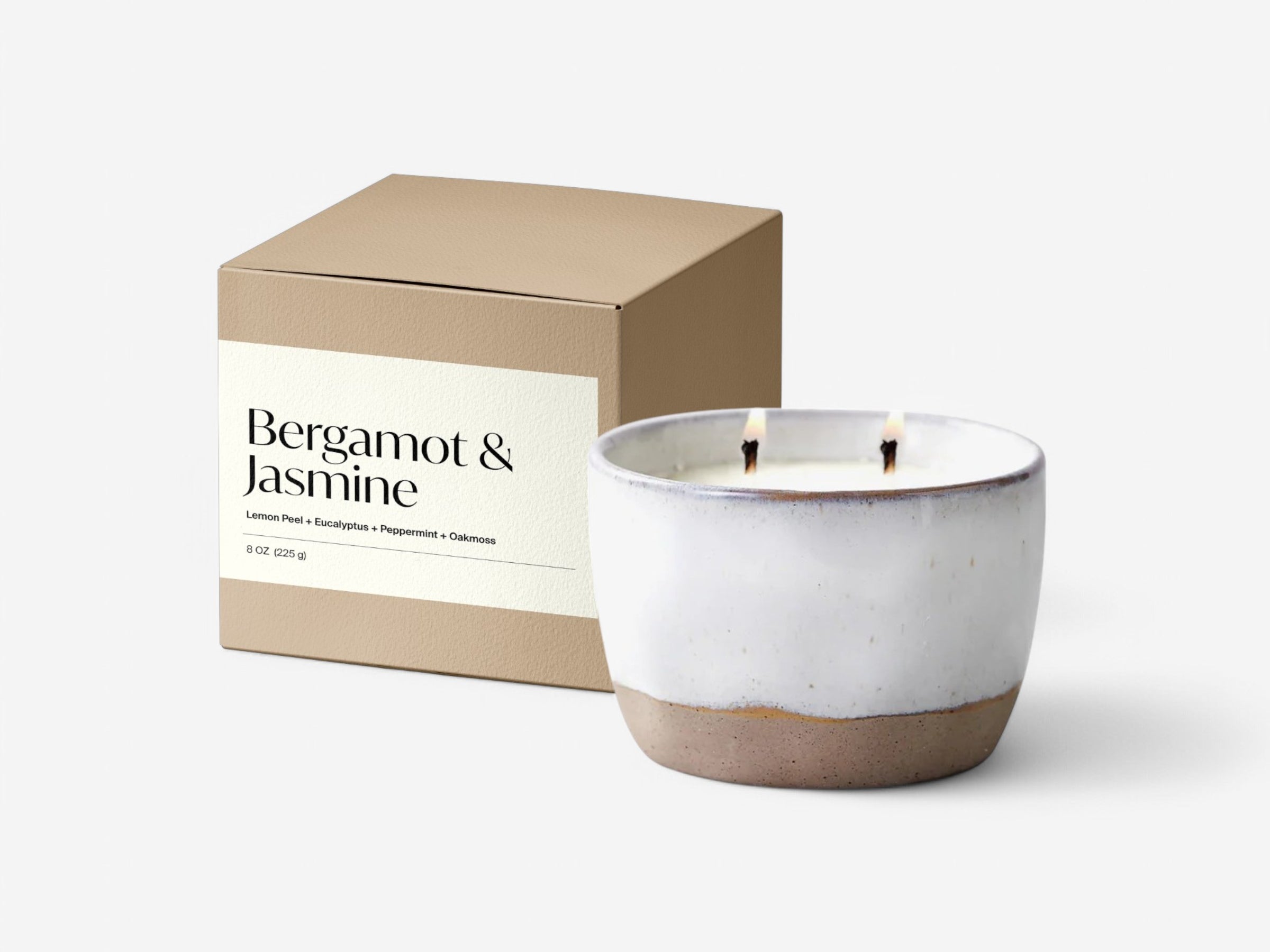 Bergamot & Jasmine Soy Candle - The Essential 