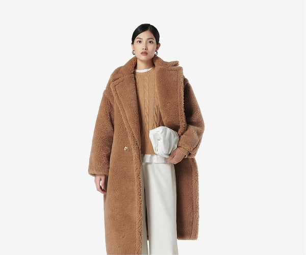 max mara teddy coat tobacco Why the Best For Women Is Still the Mara's Icon Coat crafting the brown Tedgirl coat from a plush alpaca Max Mara Oversized Teddy Wrap