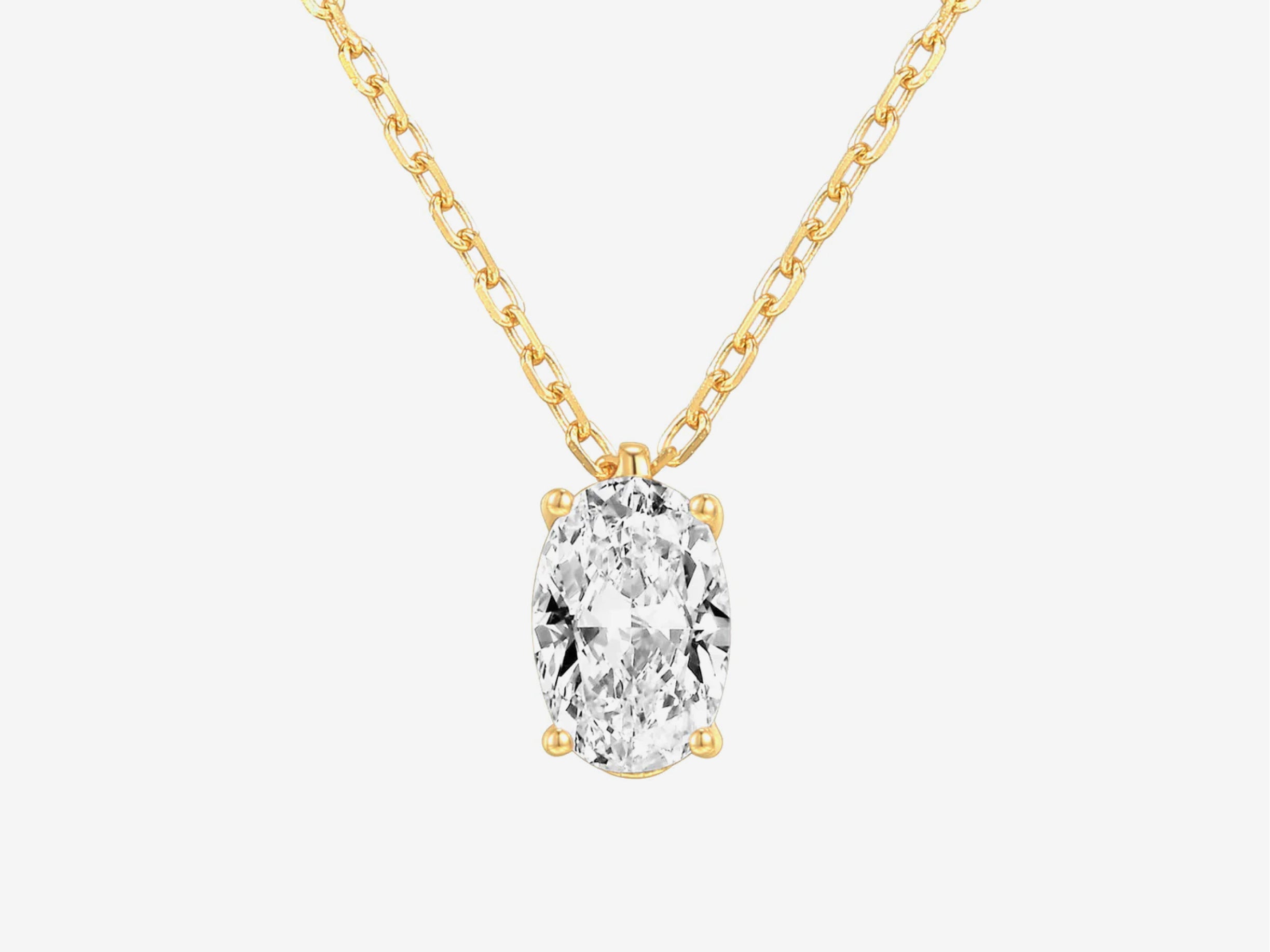Oval Cut Pendant Necklace - The Essential 