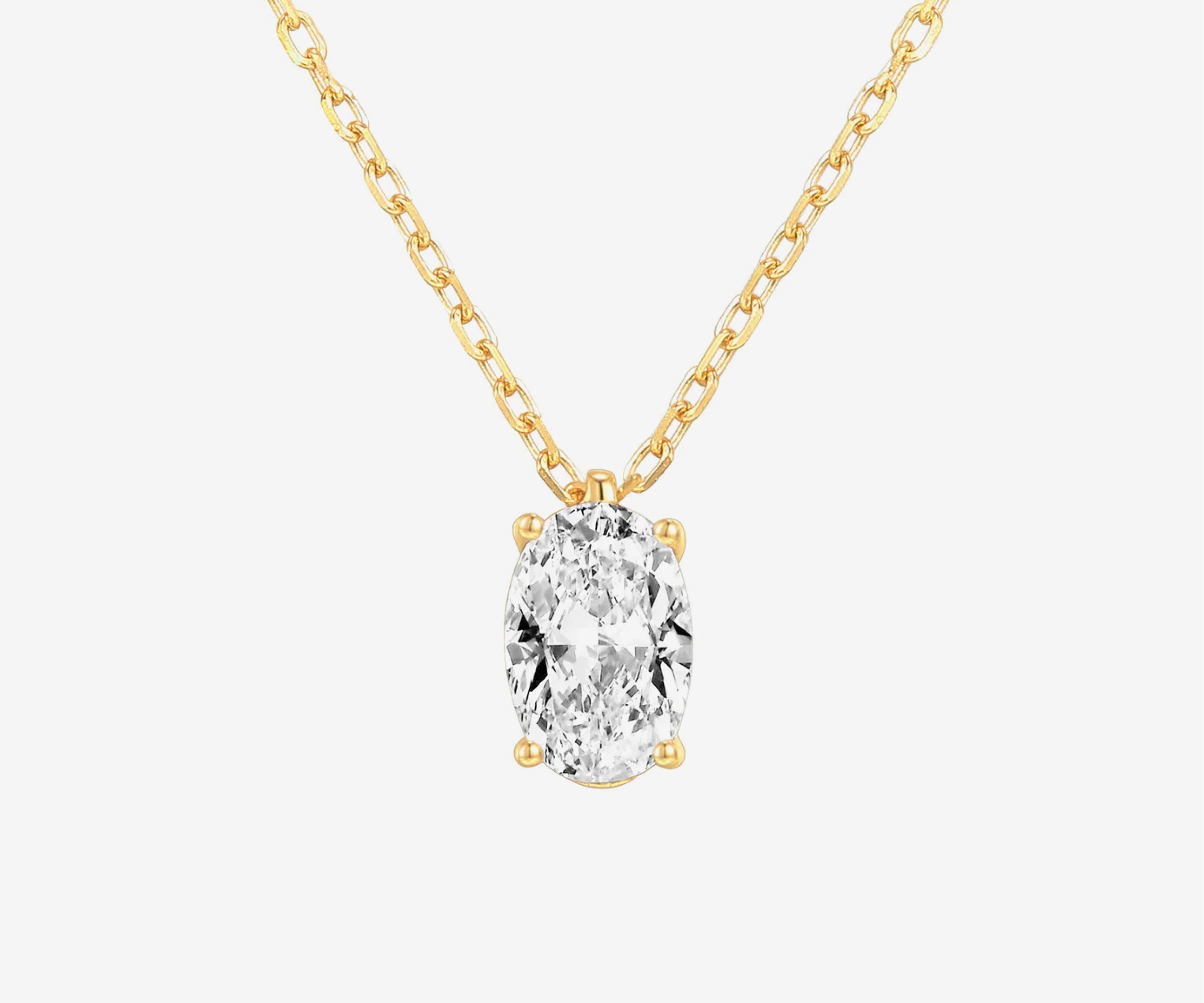 Oval Cut Pendant Necklace - The Essential 