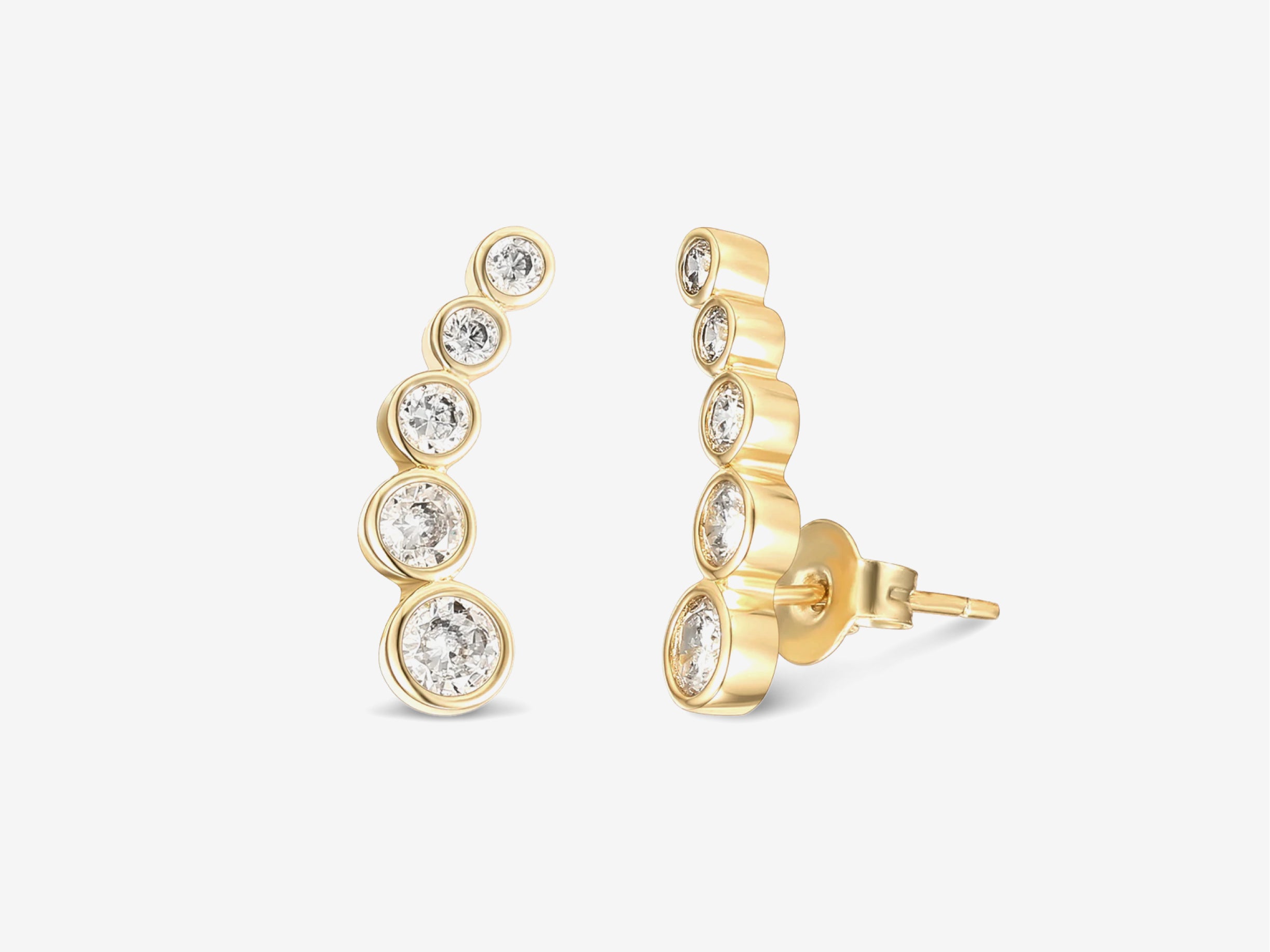 Bezel Cluster Earrings - The Essential 