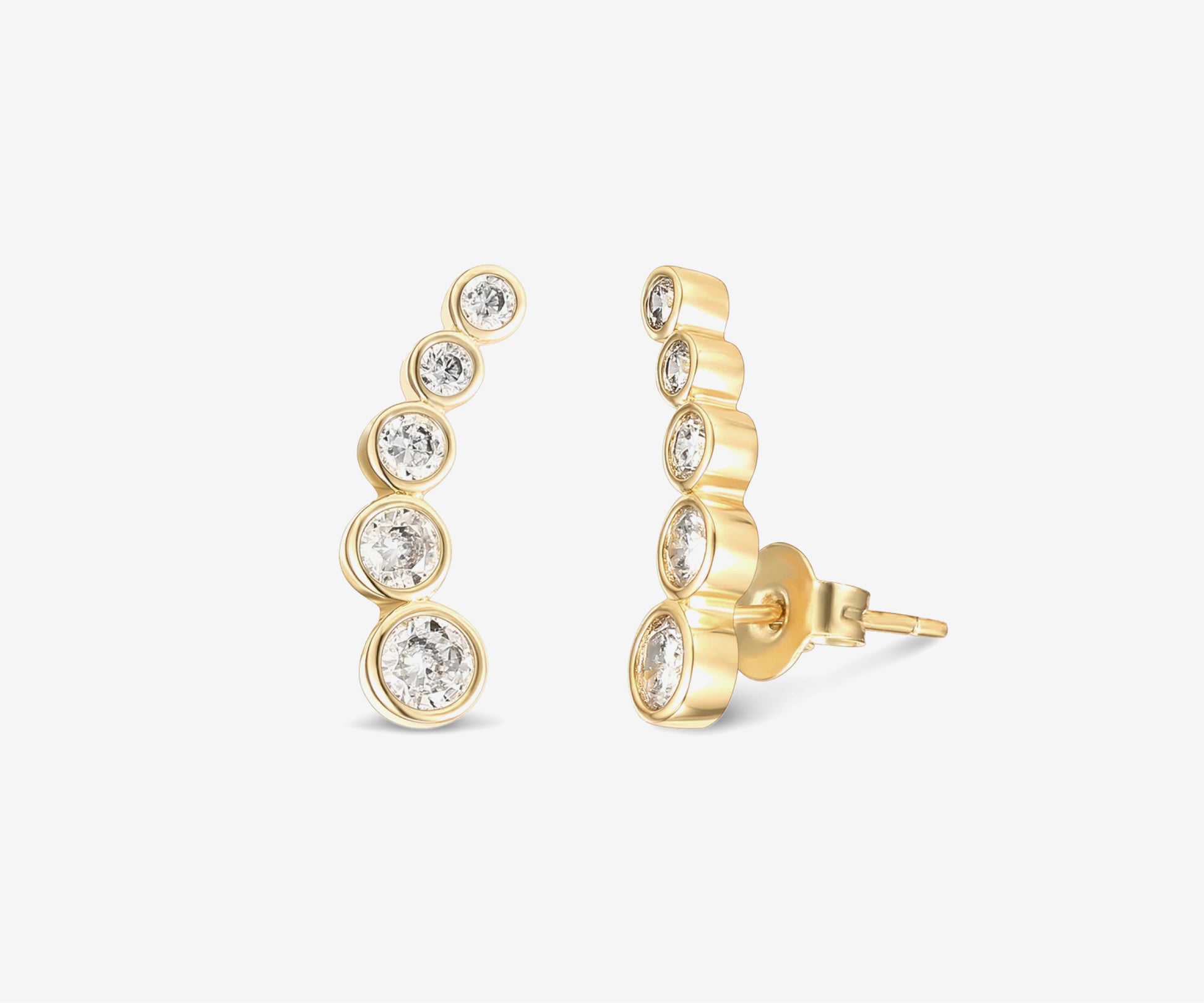 Bezel Cluster Earrings - The Essential 