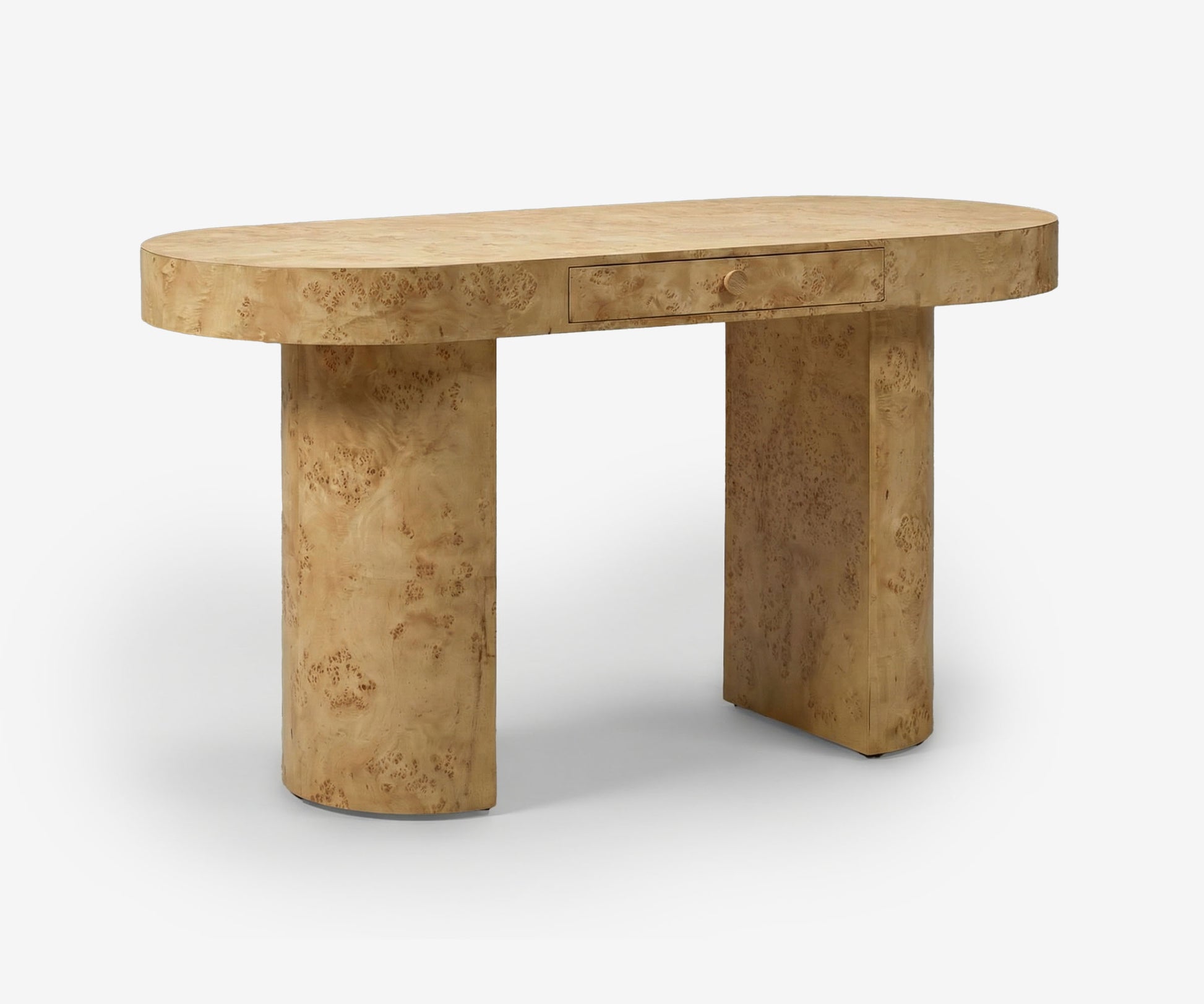 Burl Crescent Desk - The Essential 