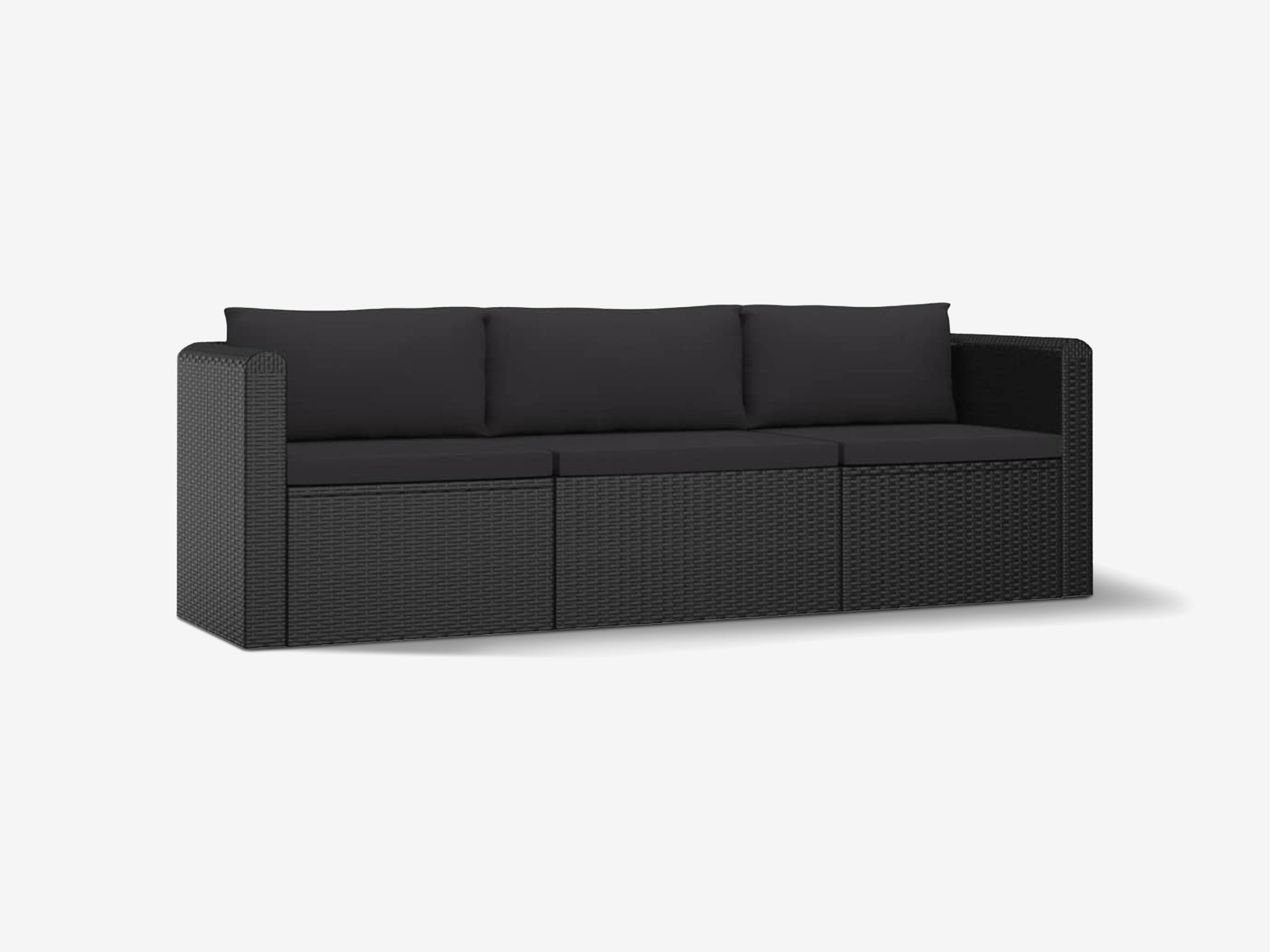 Black Rattan Patio Lounge Set - The Essential 