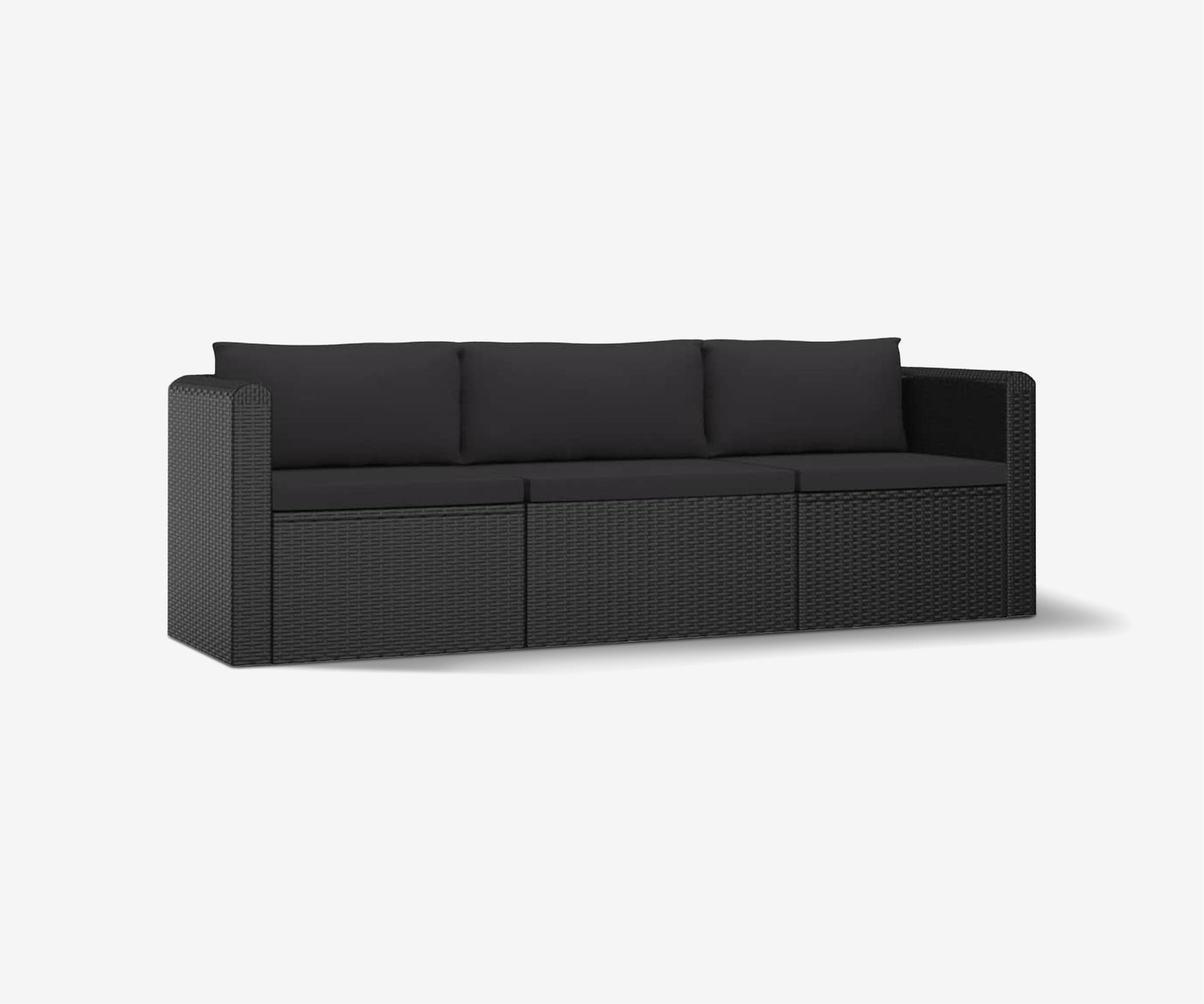 Black Rattan Patio Lounge Set - The Essential 