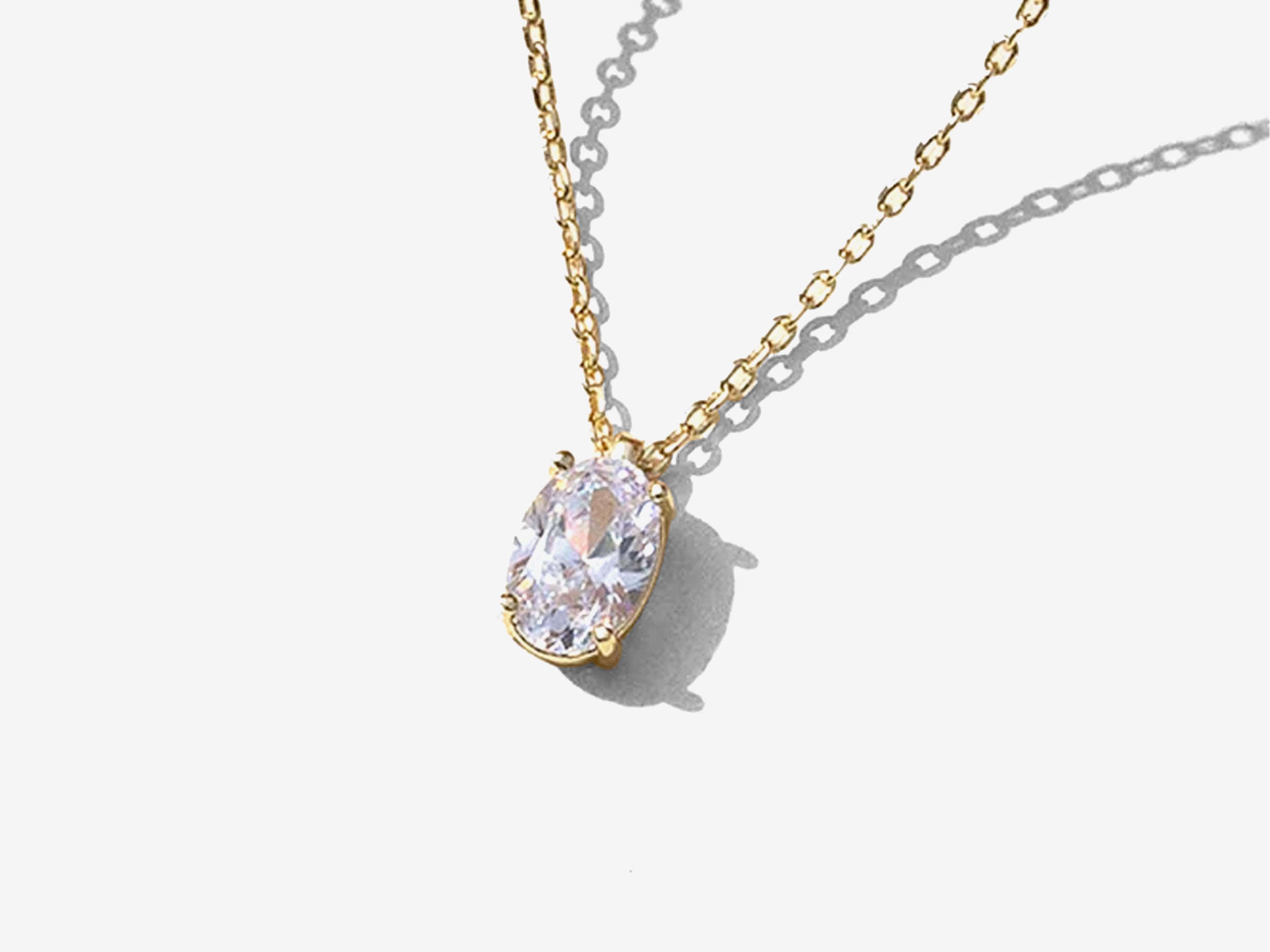 Oval Cut Pendant Necklace - The Essential 
