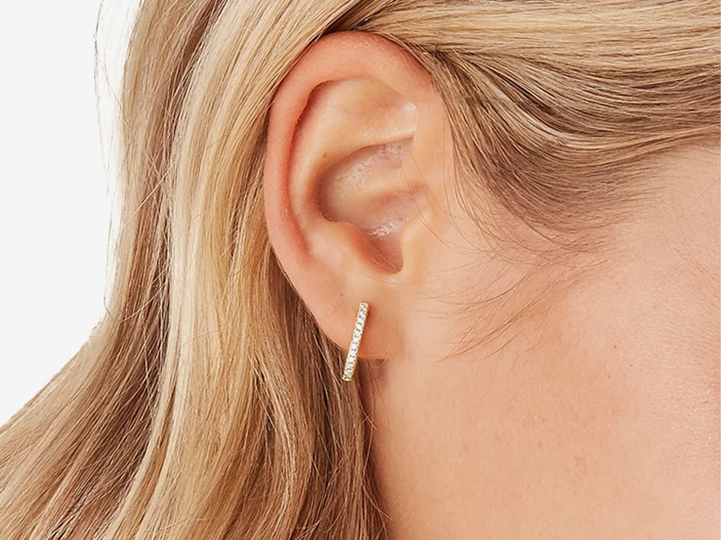 Pavé Elongated Hoop Earrings - The Essential 