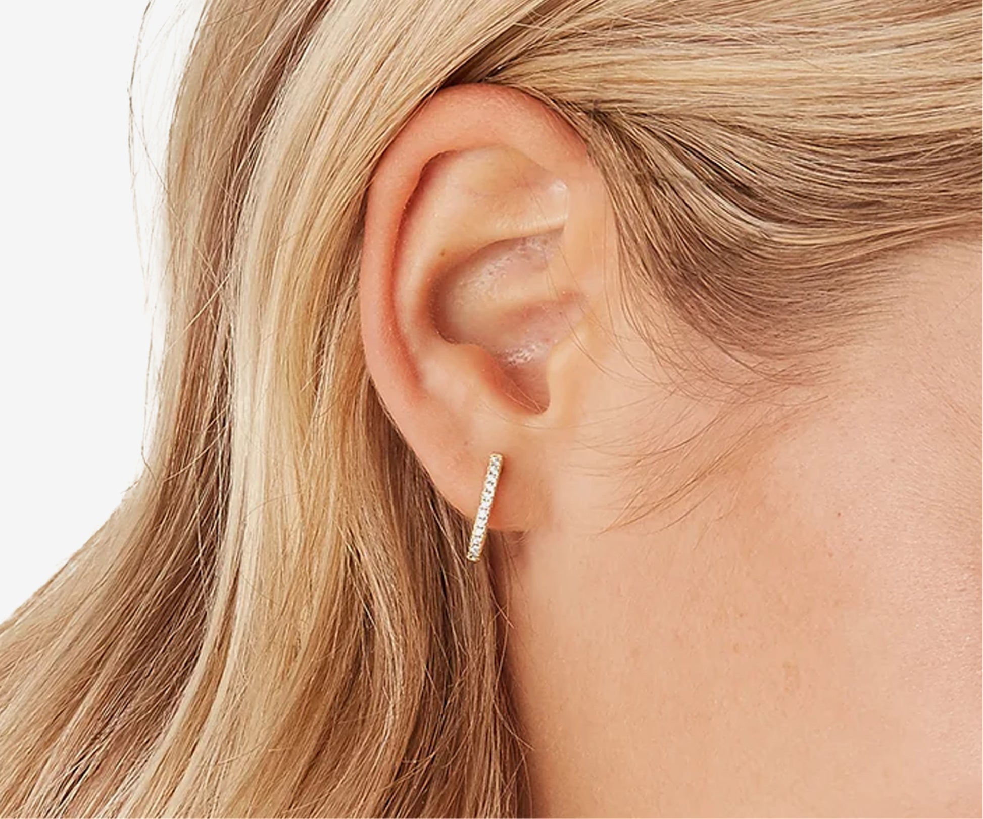 Pavé Elongated Hoop Earrings - The Essential 