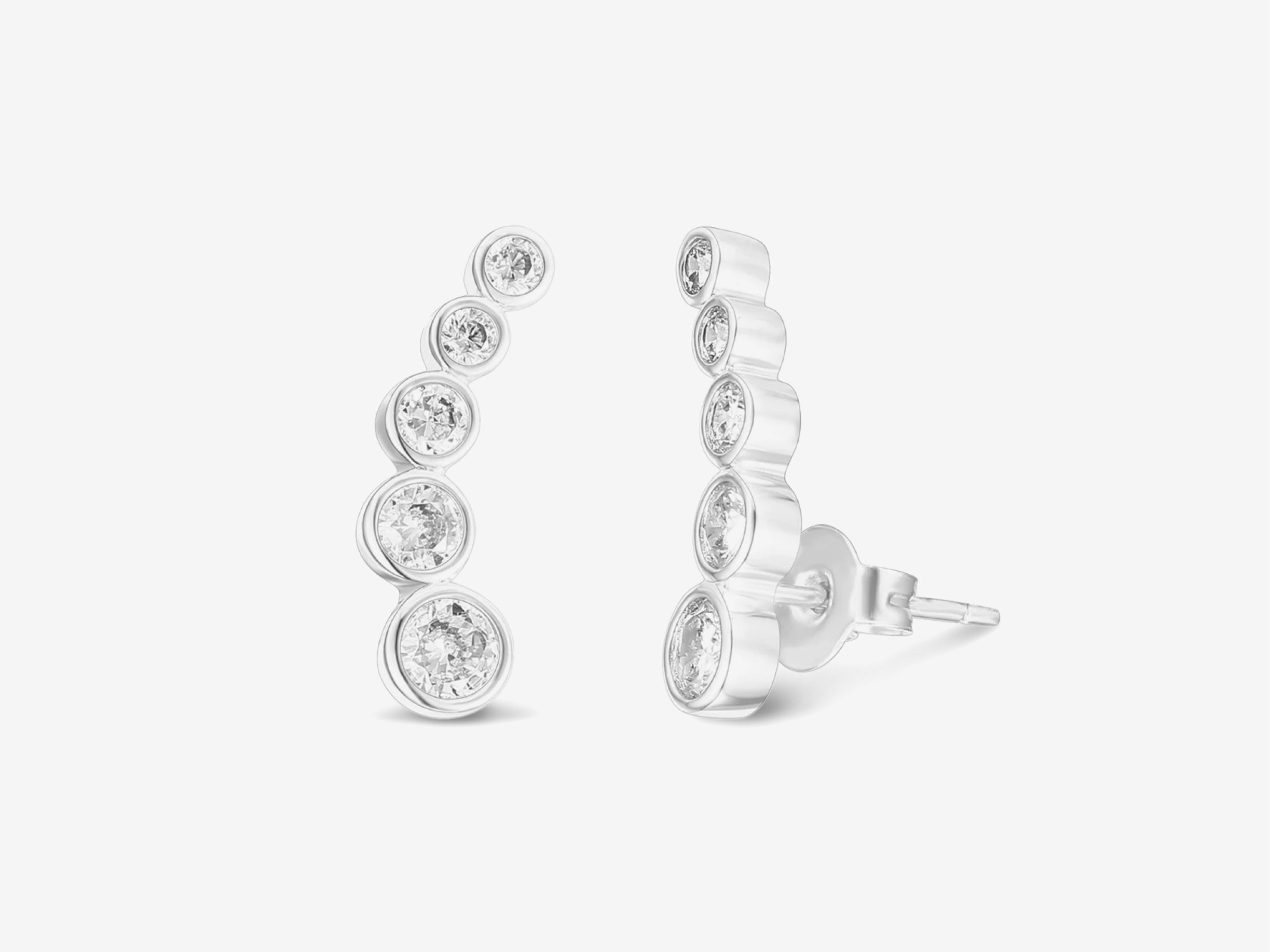 Bezel Cluster Earrings - The Essential 