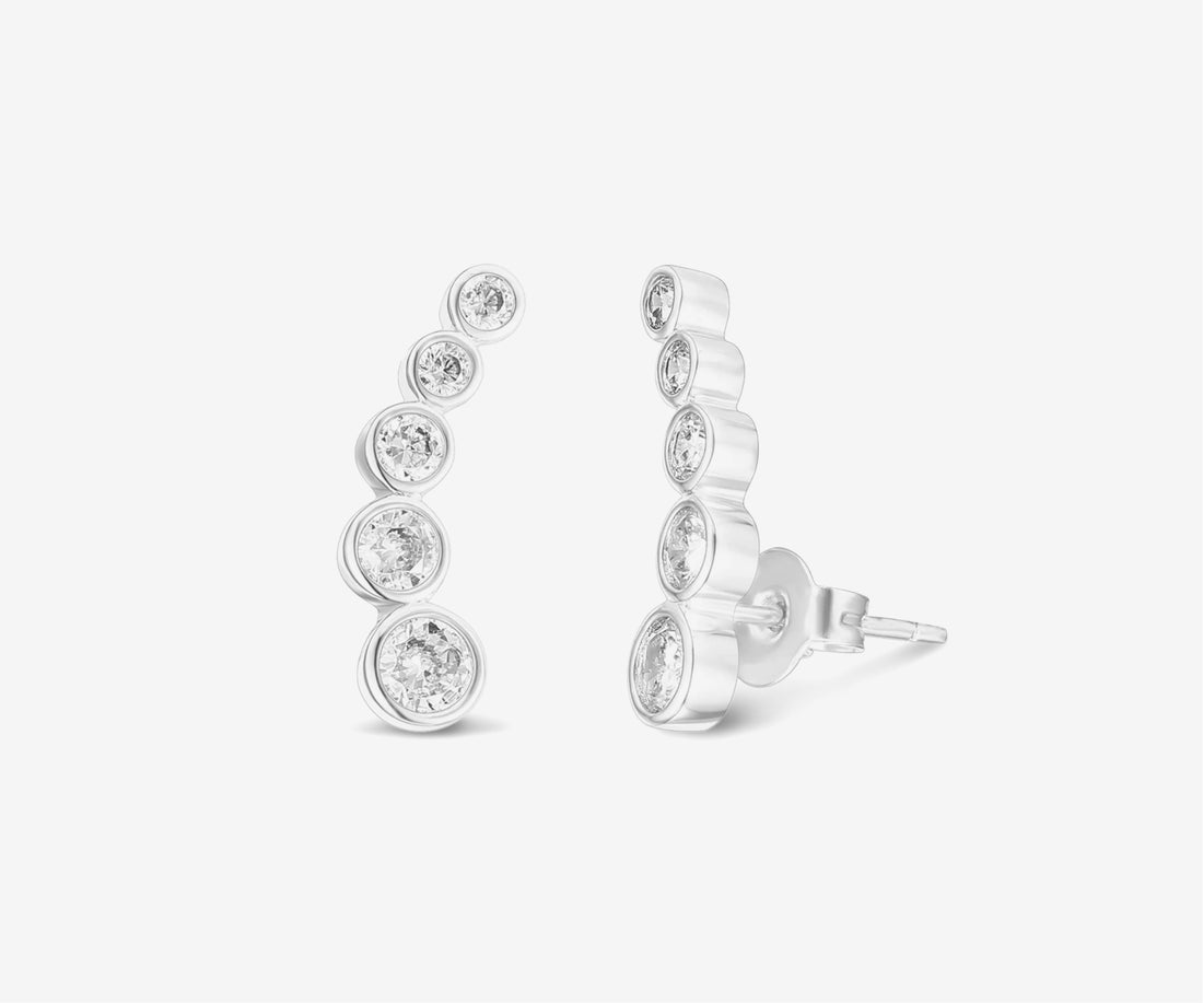 Bezel Cluster Earrings