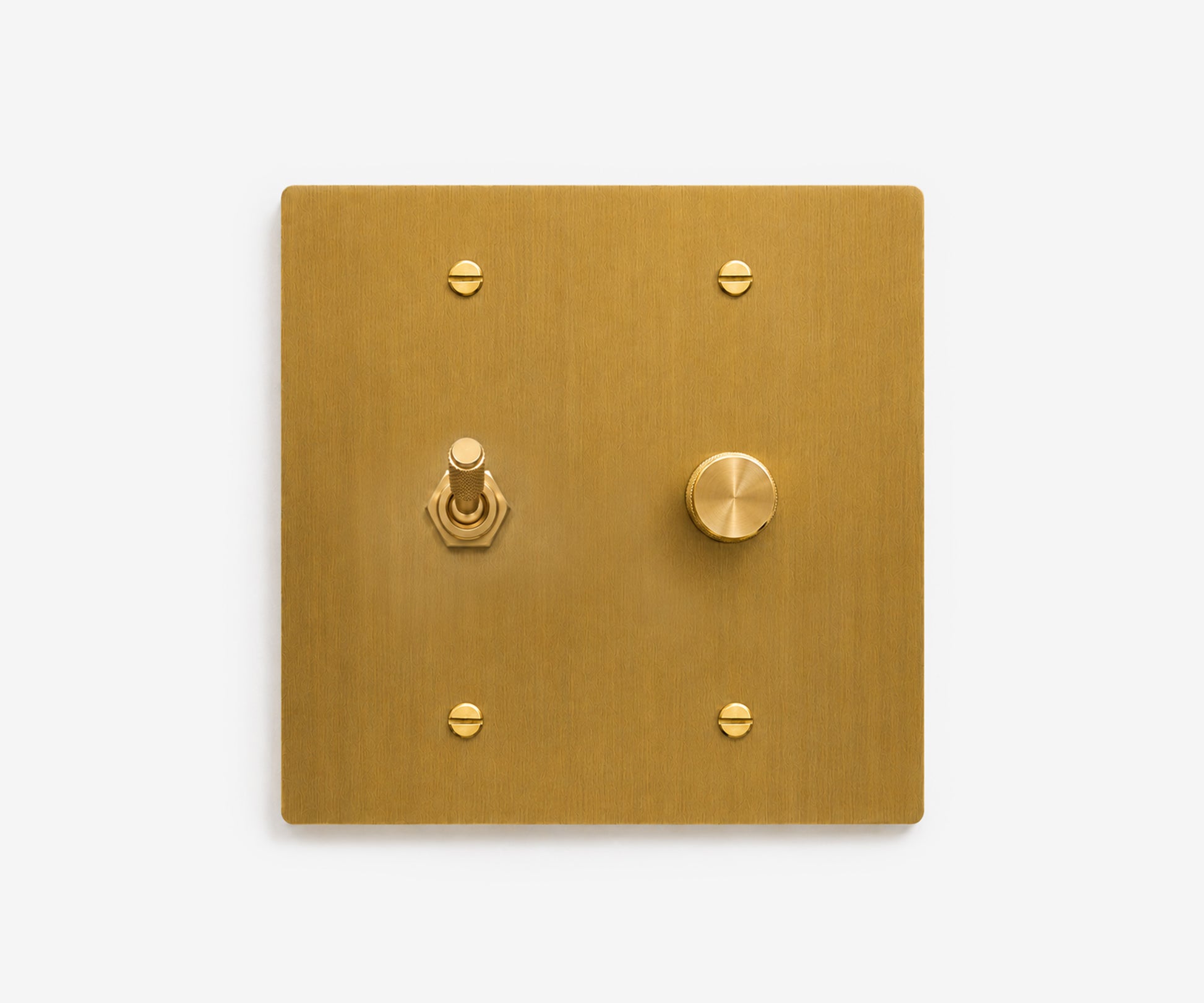 Solid Brass Switch Plate - 2 Gang