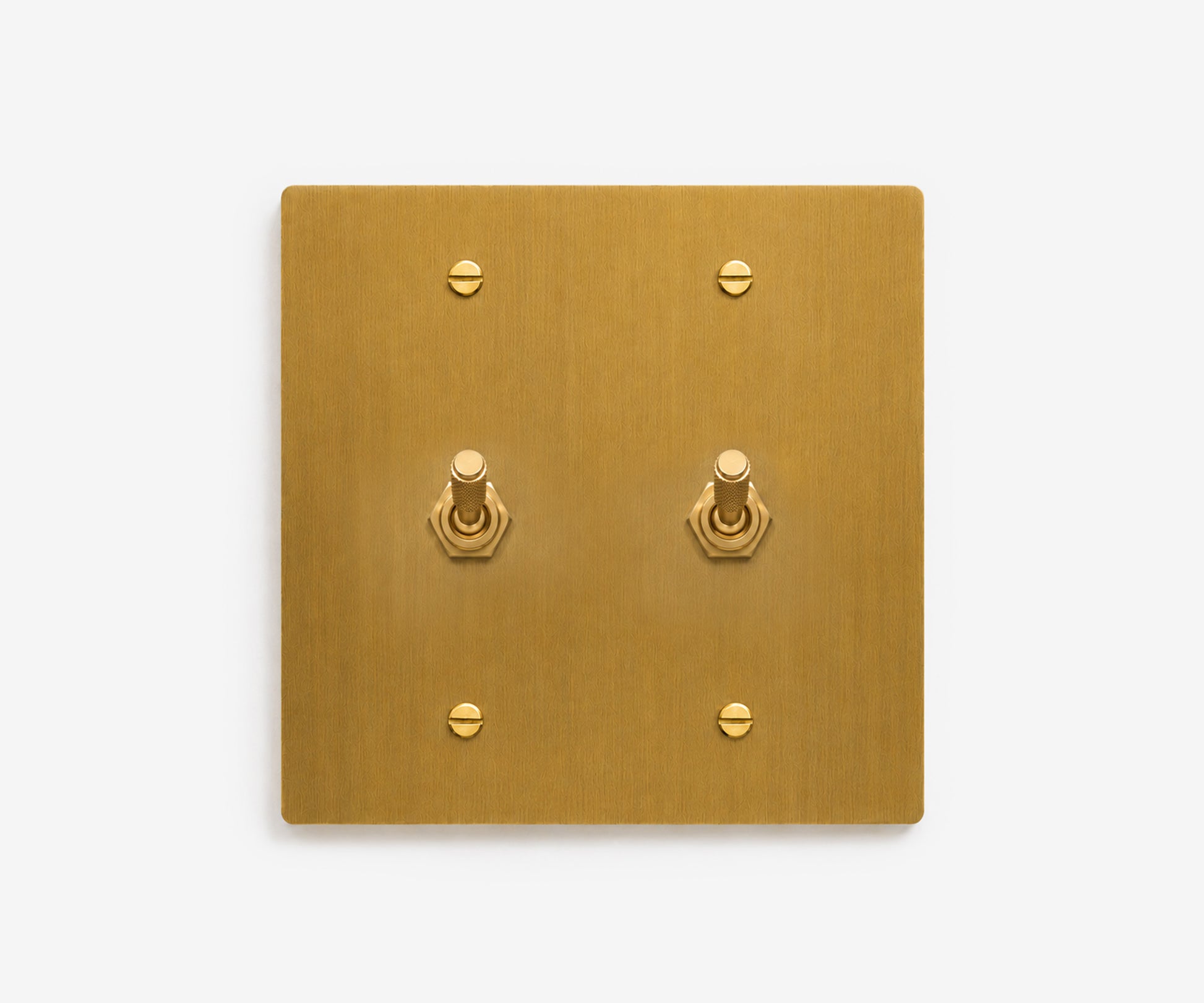 Solid Brass Switch Plate - 2 Gang