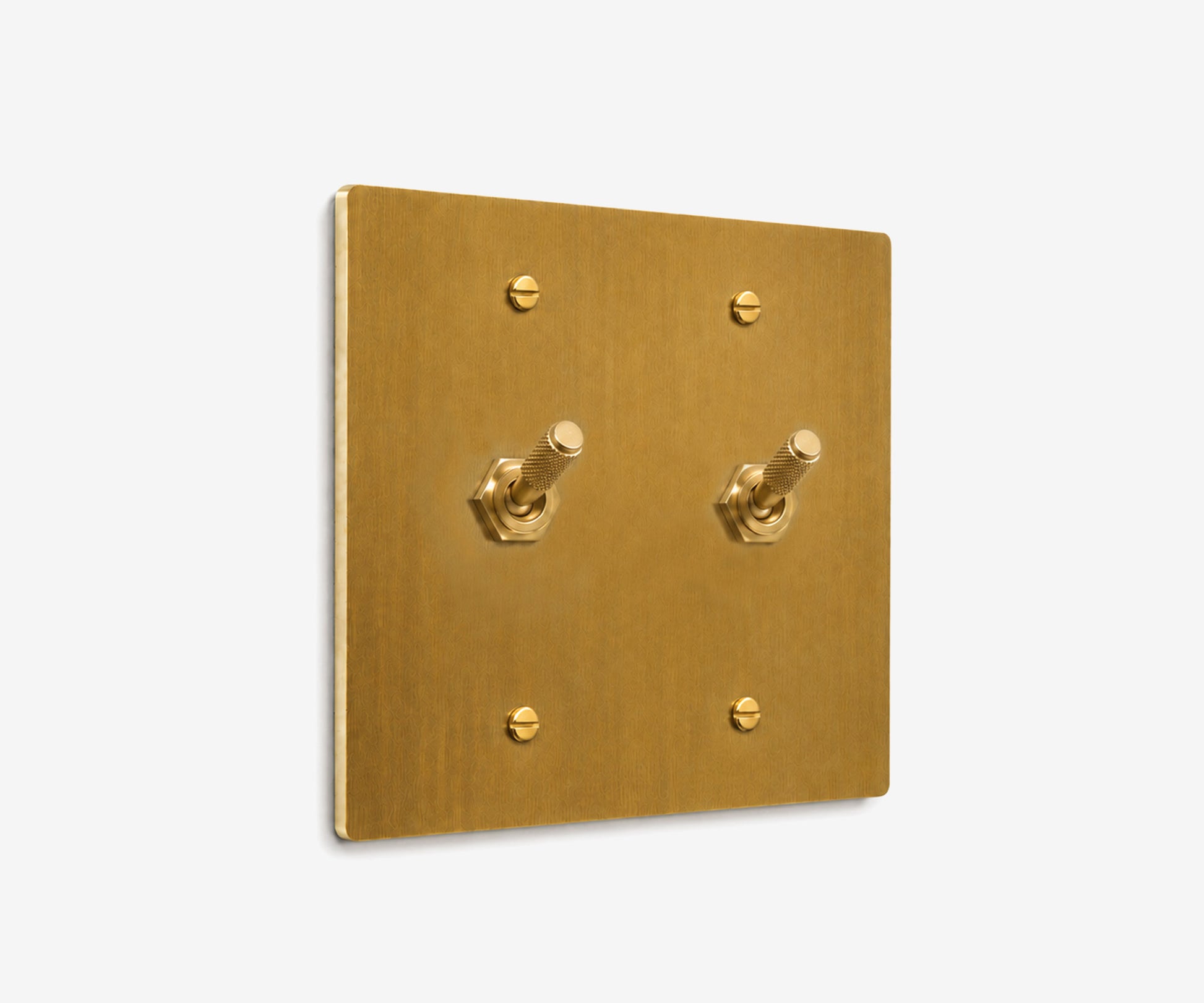 Solid Brass Switch Plate - 2 Gang
