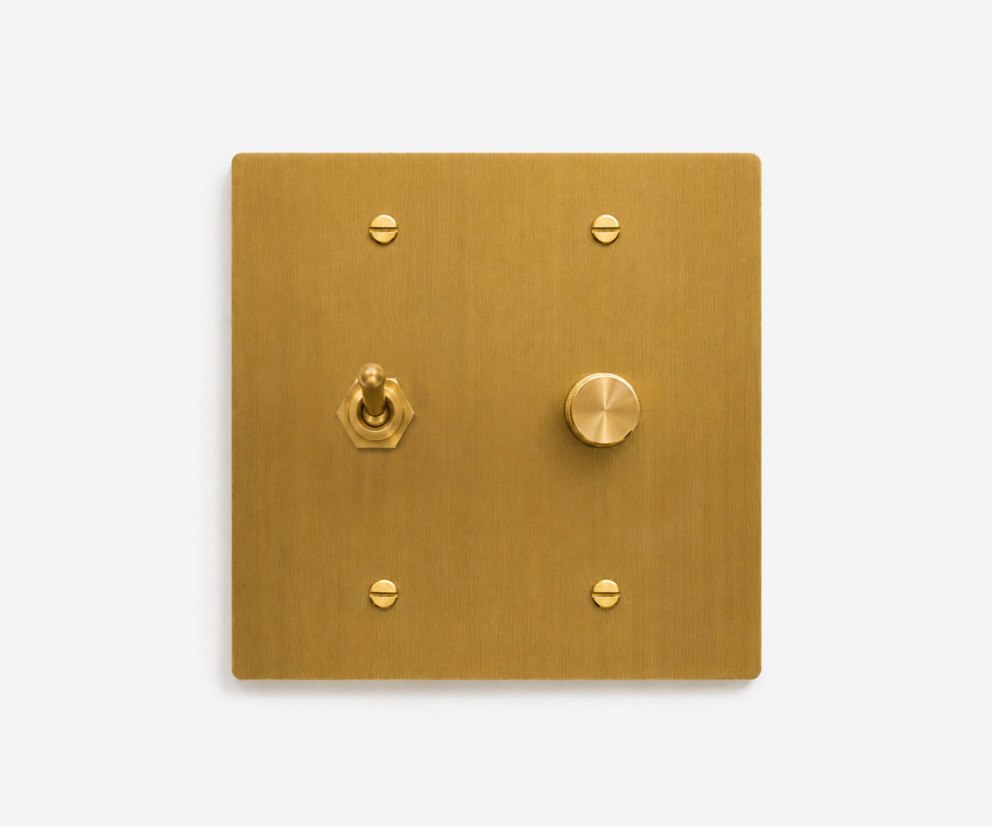 Solid Brass Switch Plate - 2 Gang