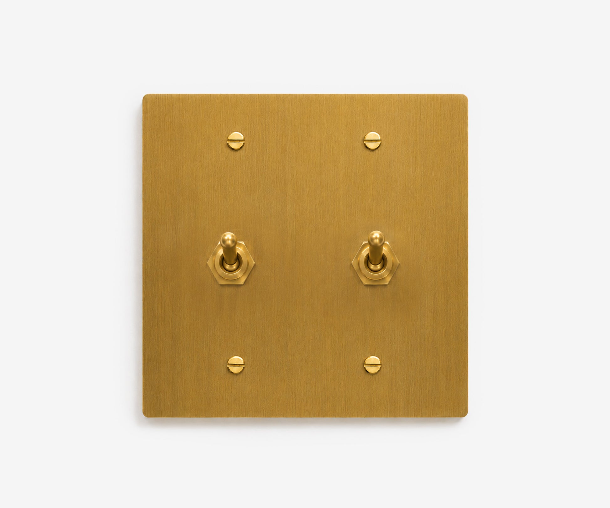 Solid Brass Switch Plate - 2 Gang