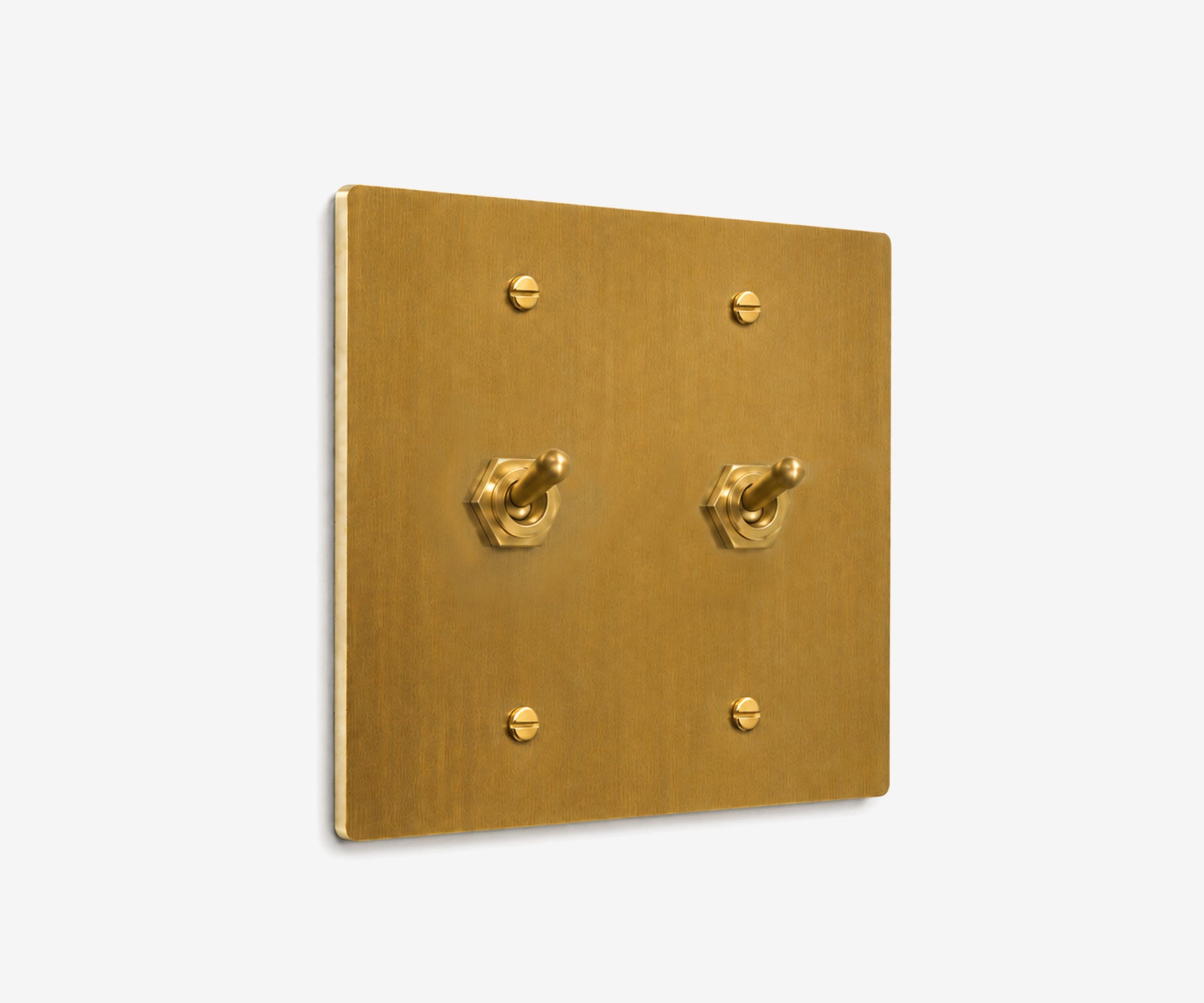 Solid Brass Switch Plate - 2 Gang