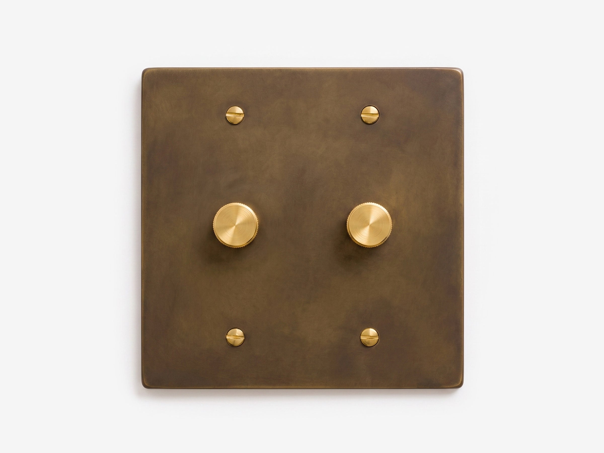 Solid Brass Switch Plate - 2 Gang