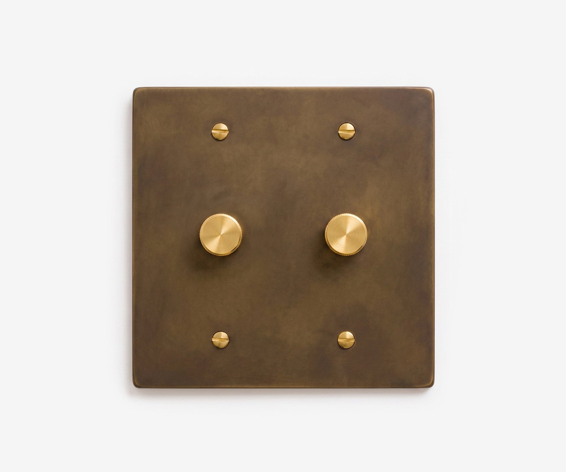 Solid Brass Switch Plate - 2 Gang