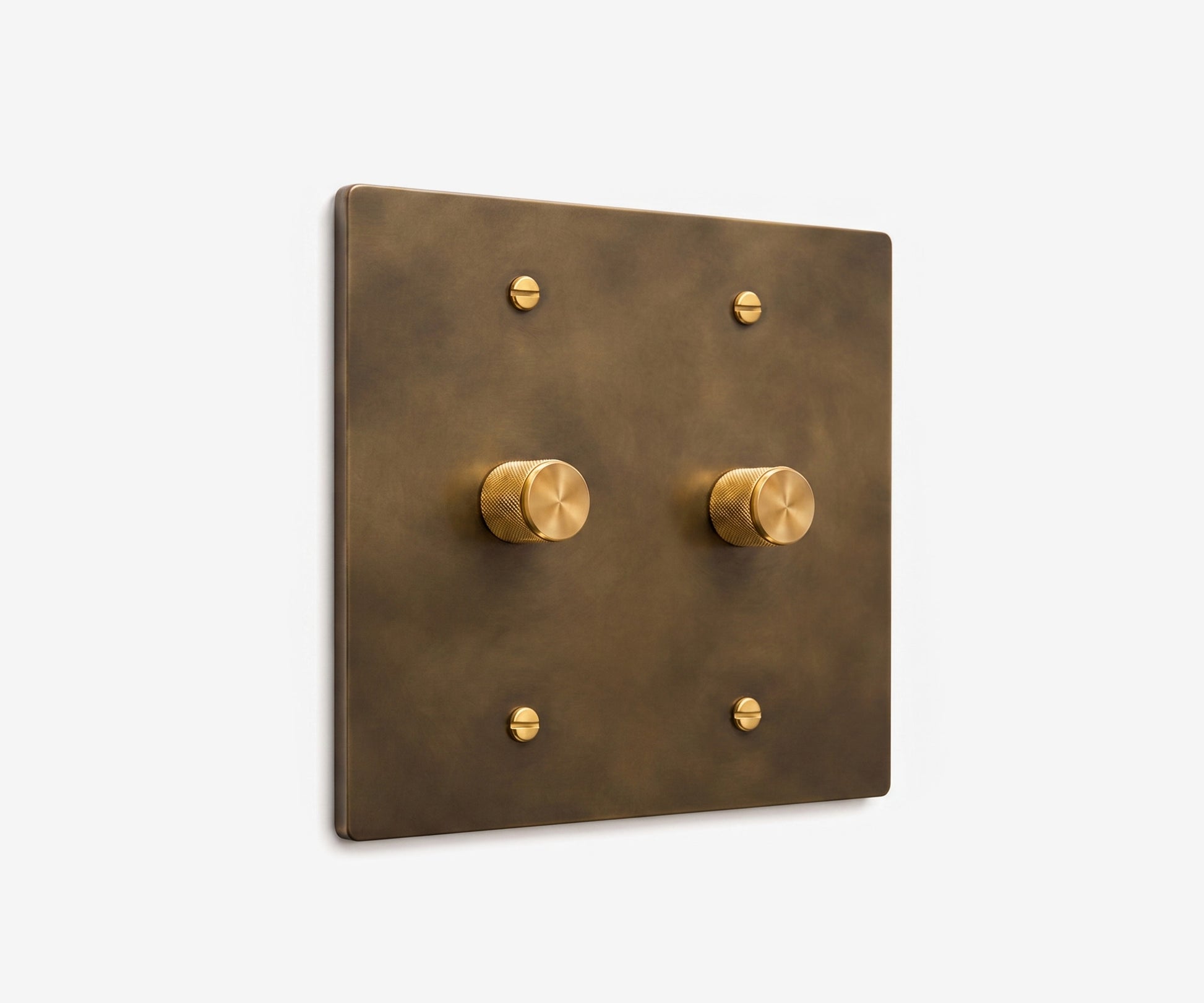 Solid Brass Switch Plate - 2 Gang