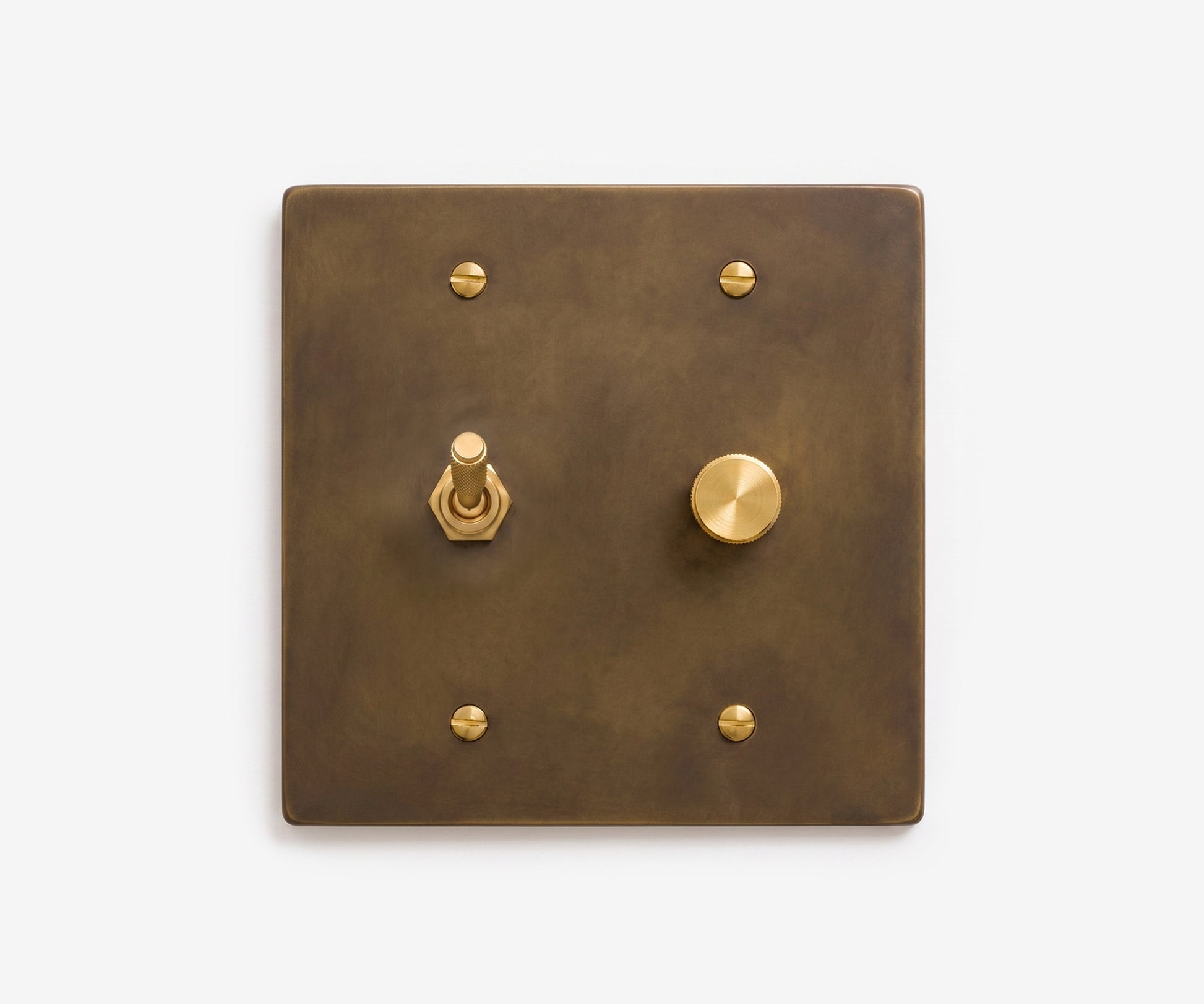 Solid Brass Switch Plate - 2 Gang