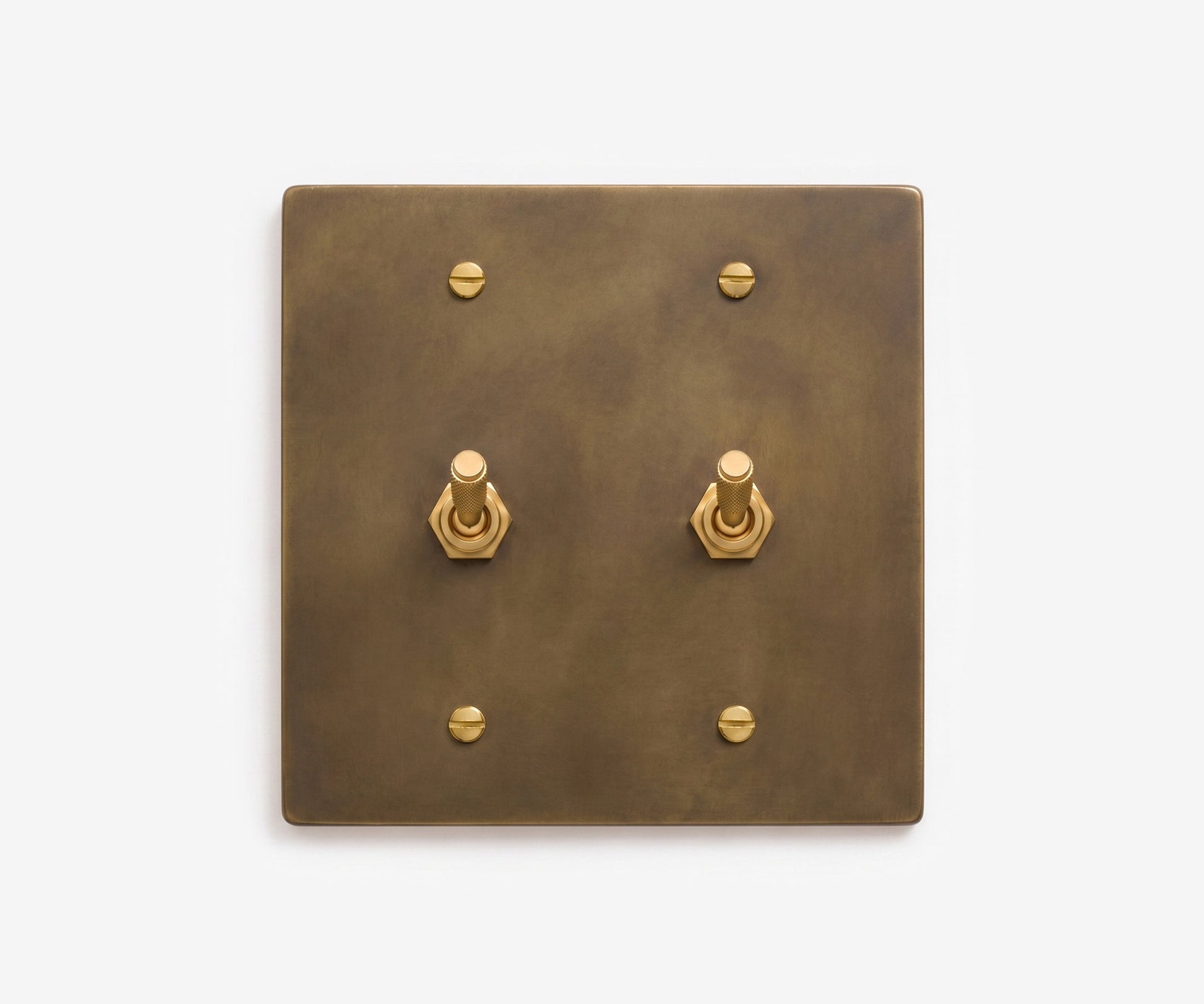 Solid Brass Switch Plate - 2 Gang