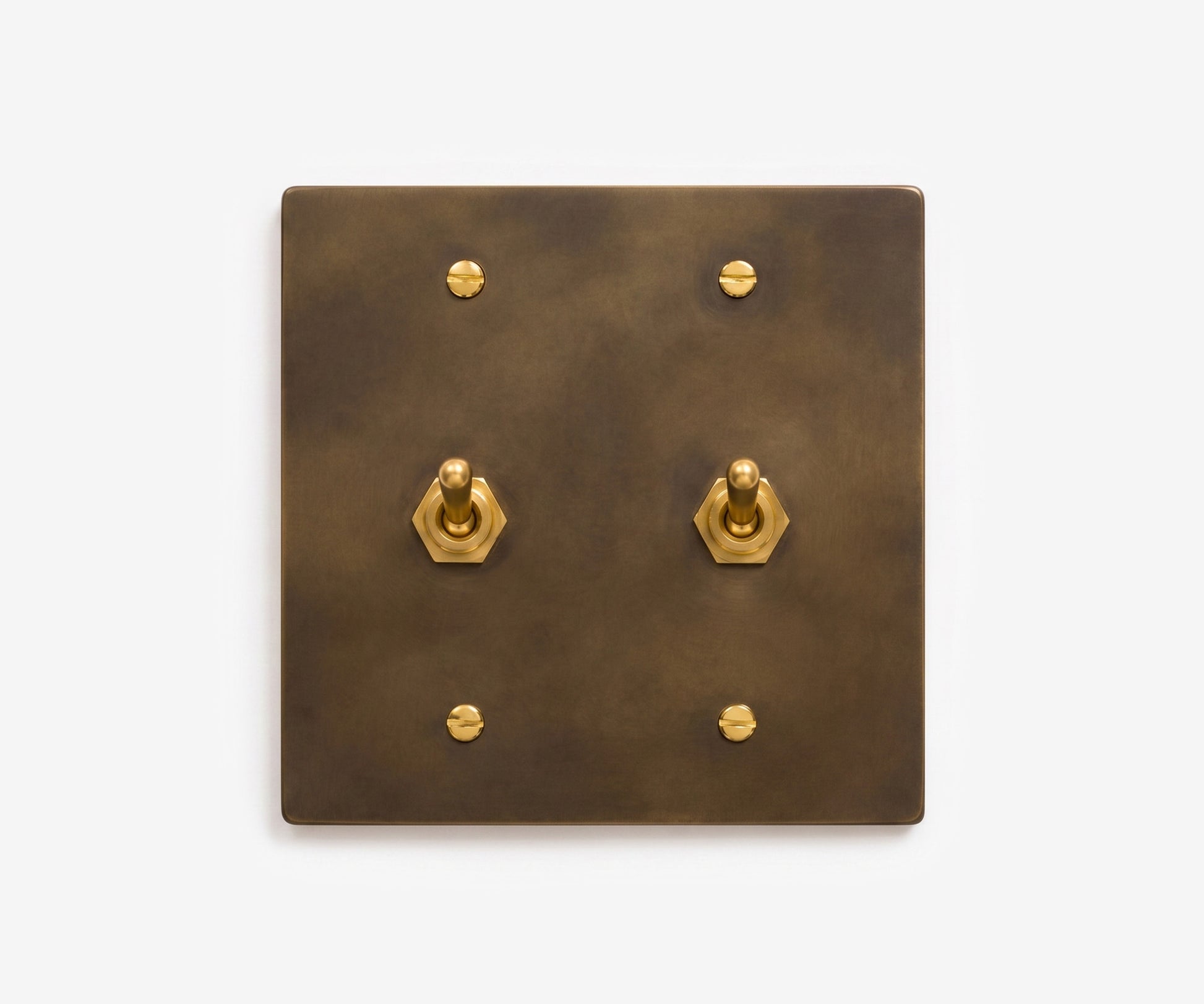 Solid Brass Switch Plate - 2 Gang