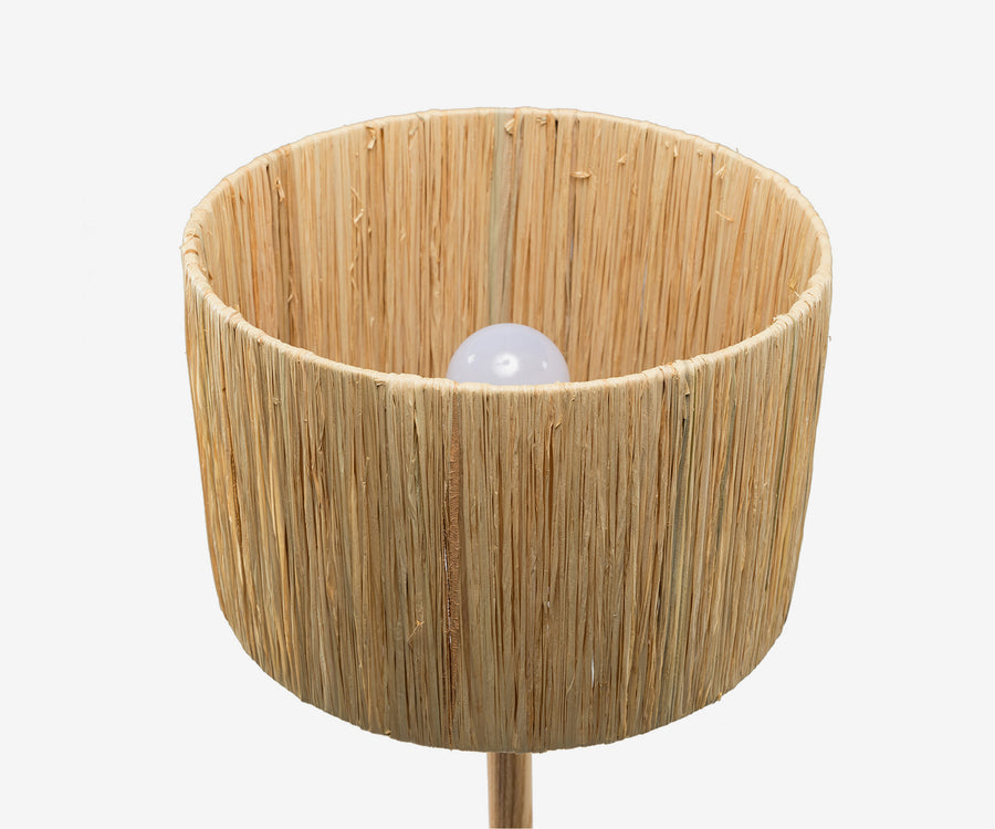 Seagrass + Wood Lamp