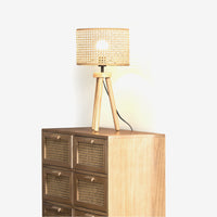 Rattan + Wood Lamp