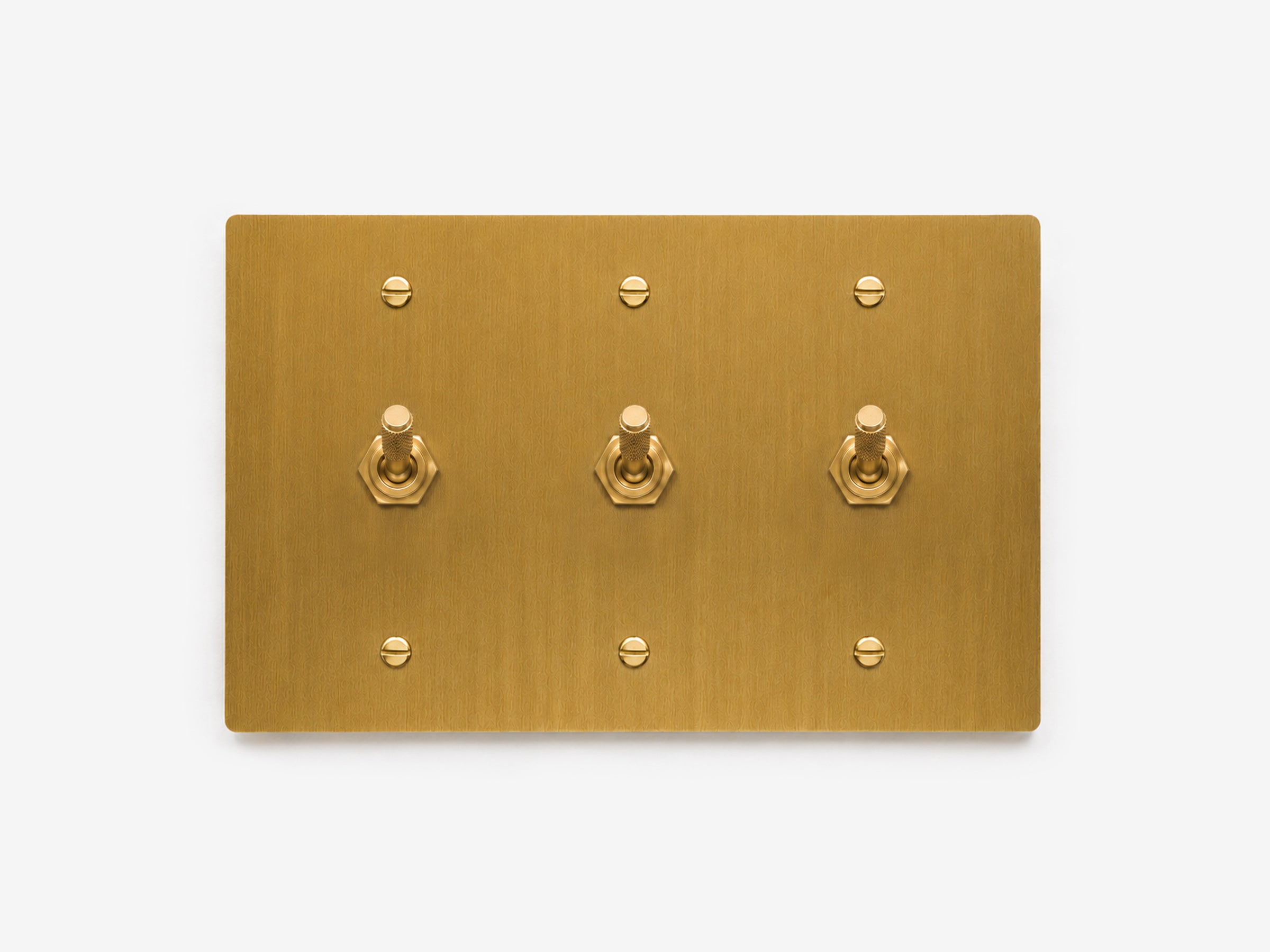 Solid Brass Switch Plate - 3 Gang