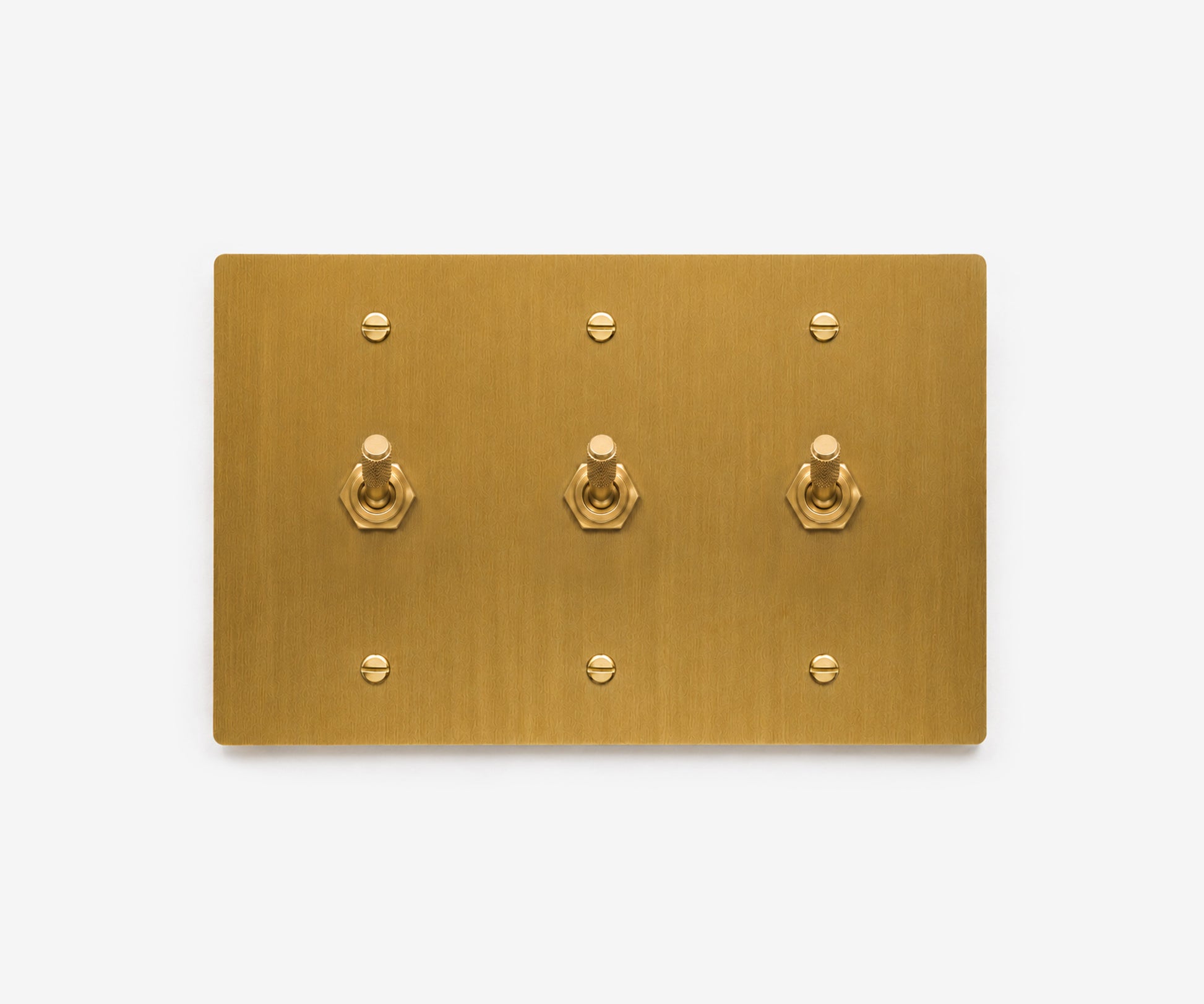 Solid Brass Switch Plate - 3 Gang