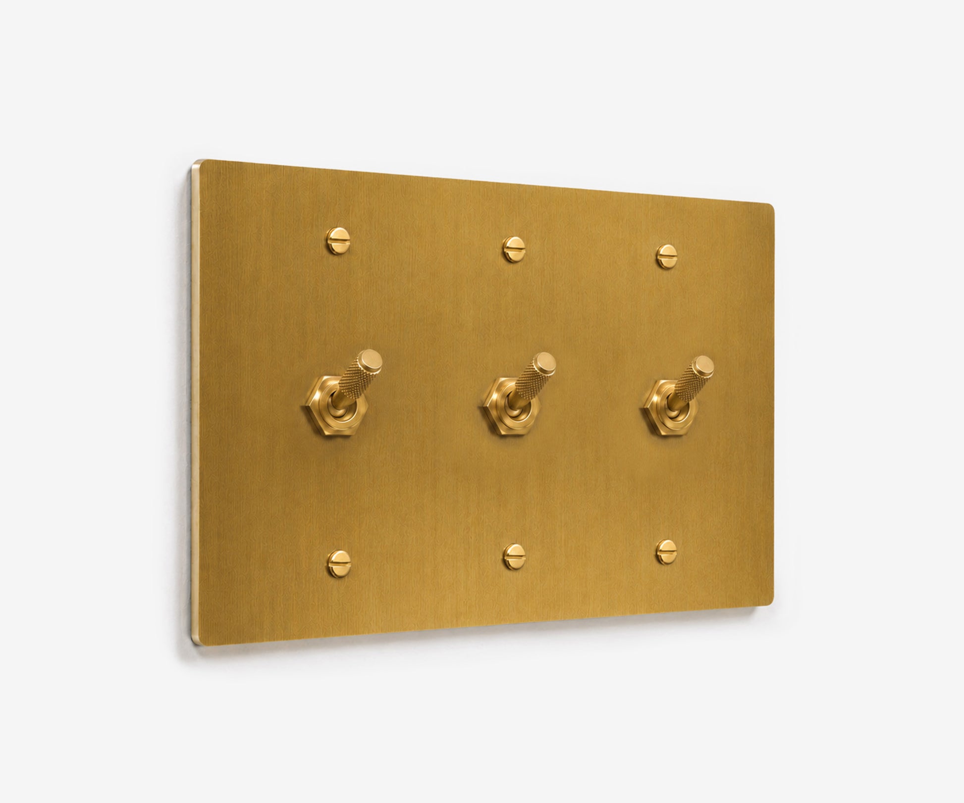 Solid Brass Switch Plate - 3 Gang