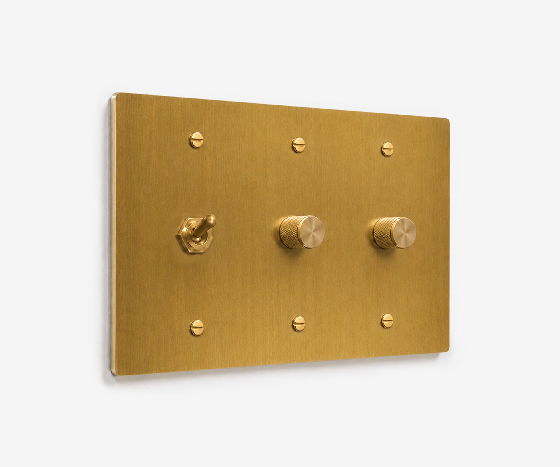 Solid Brass Switch Plate - 3 Gang