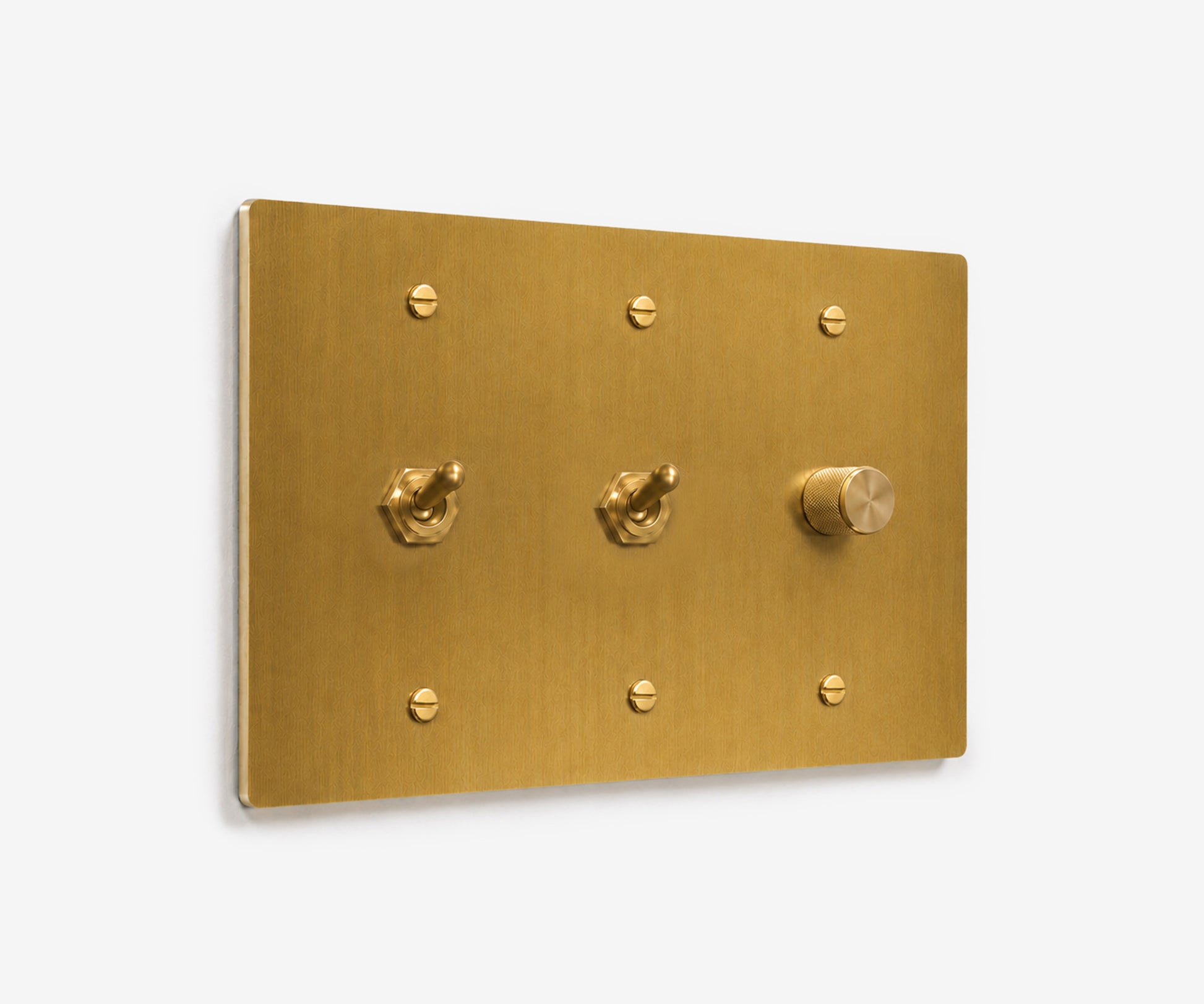 Solid Brass Switch Plate - 3 Gang