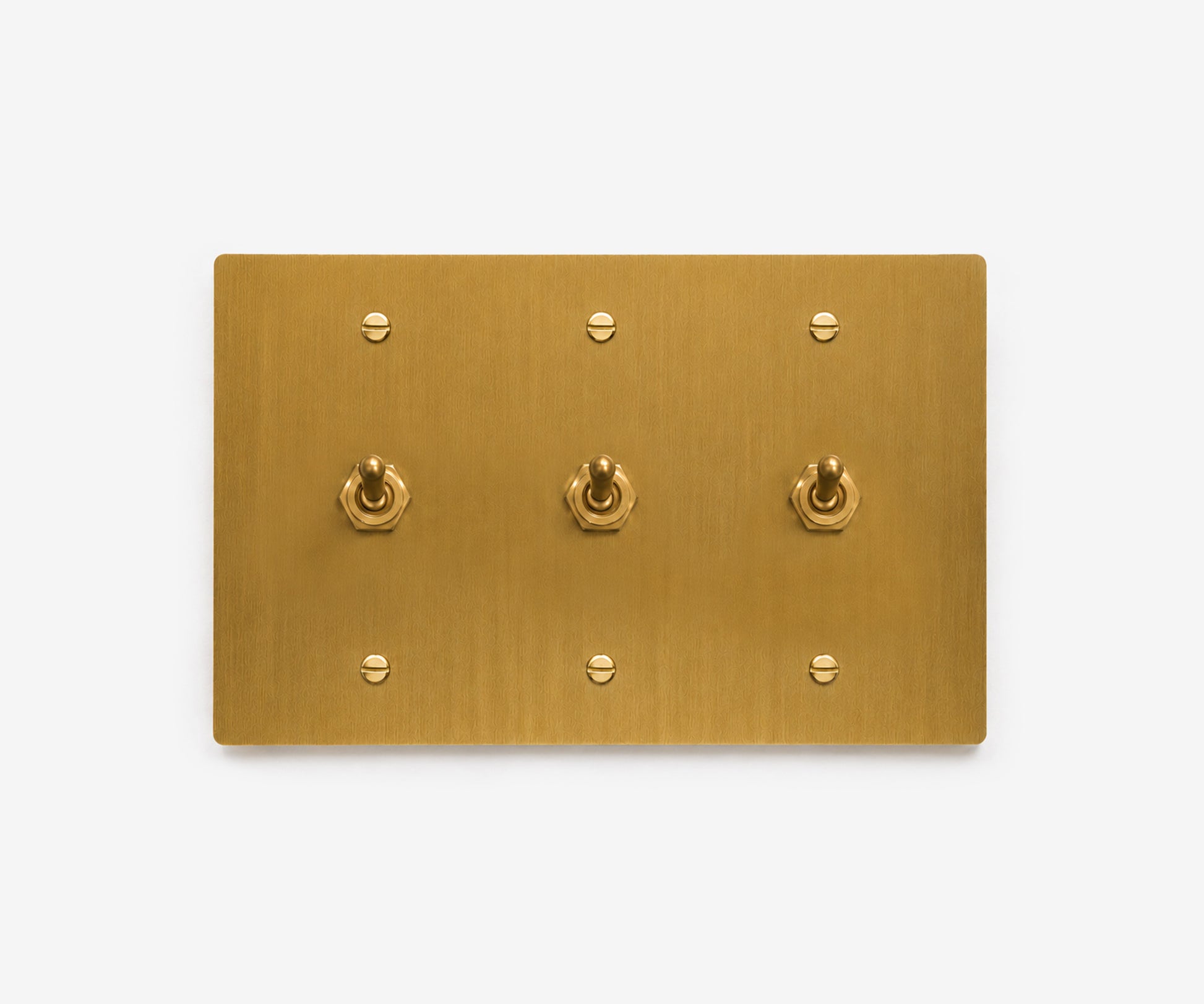 Solid Brass Switch Plate - 3 Gang