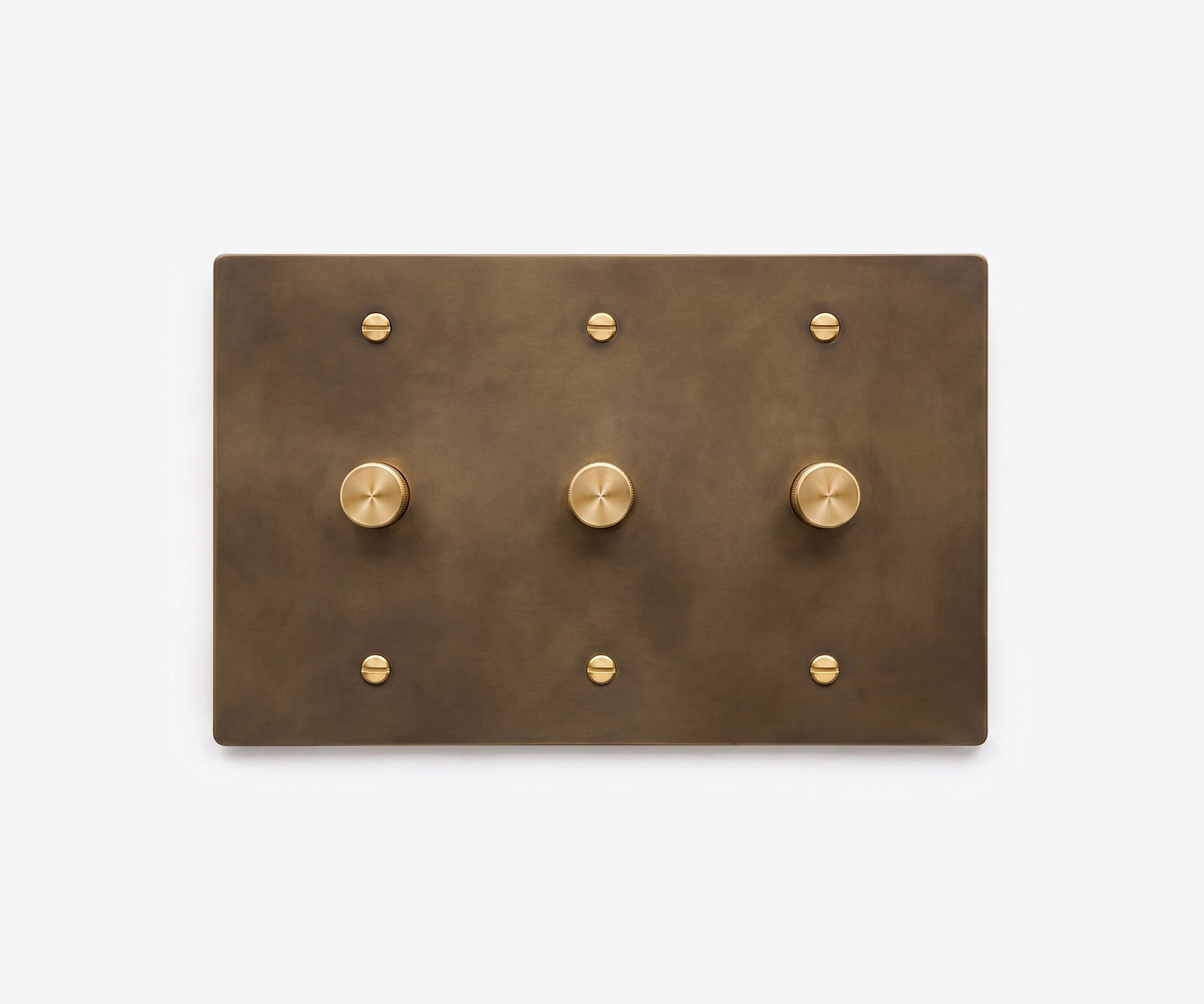 Solid Brass Switch Plate - 3 Gang