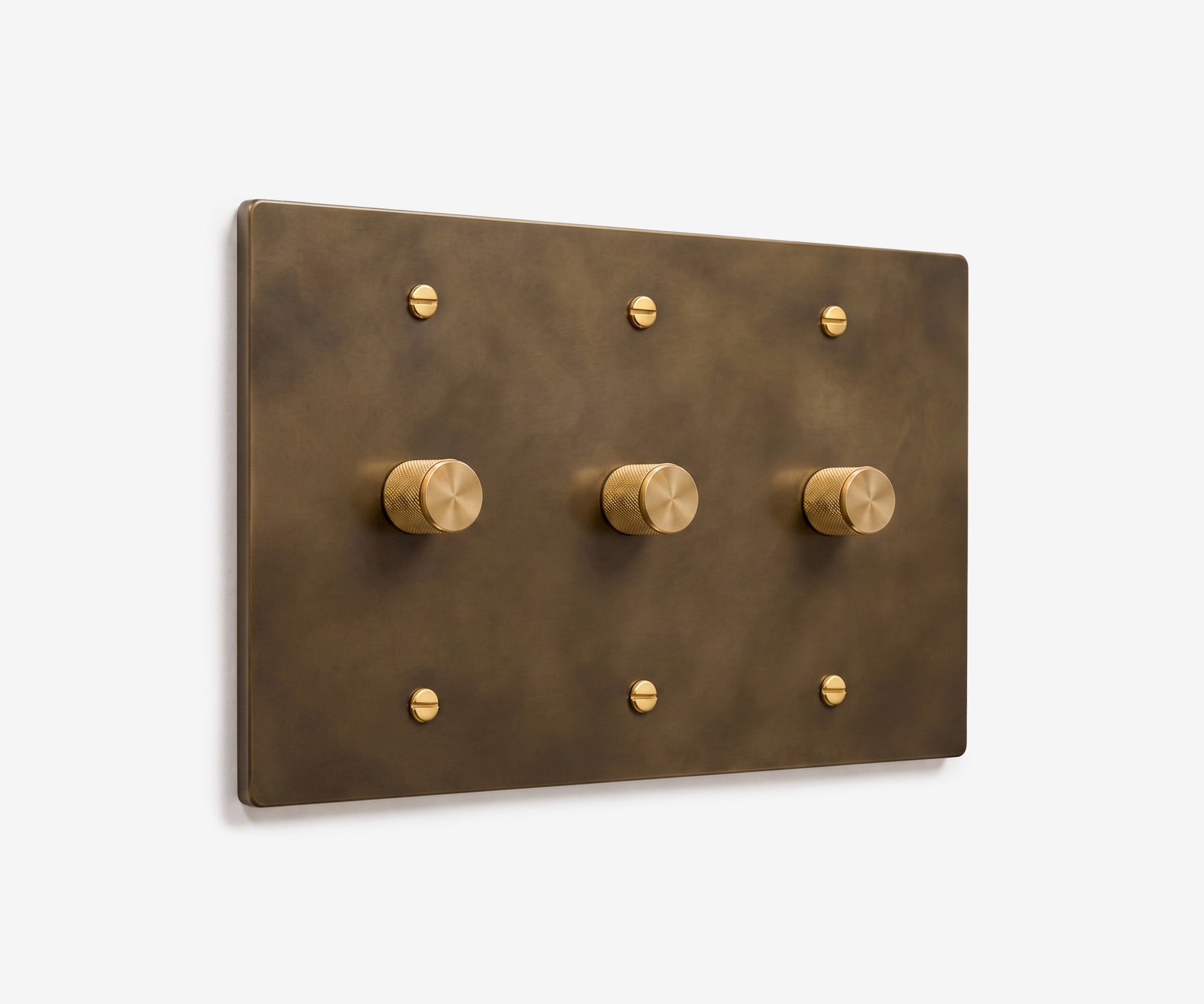 Solid Brass Switch Plate - 3 Gang