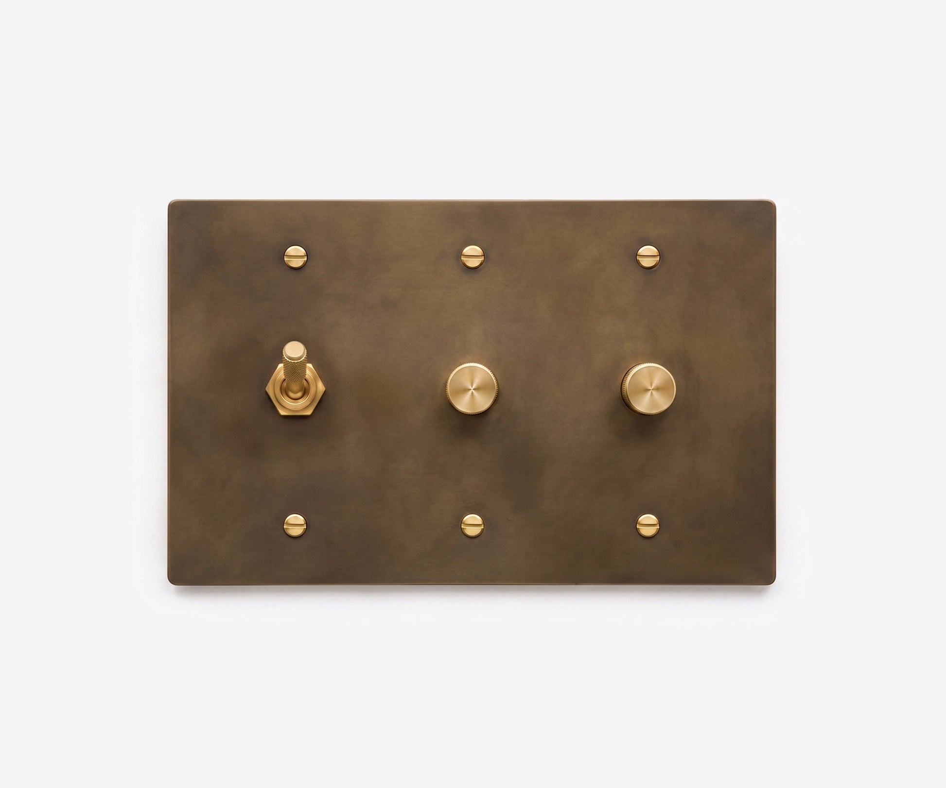 Solid Brass Switch Plate - 3 Gang